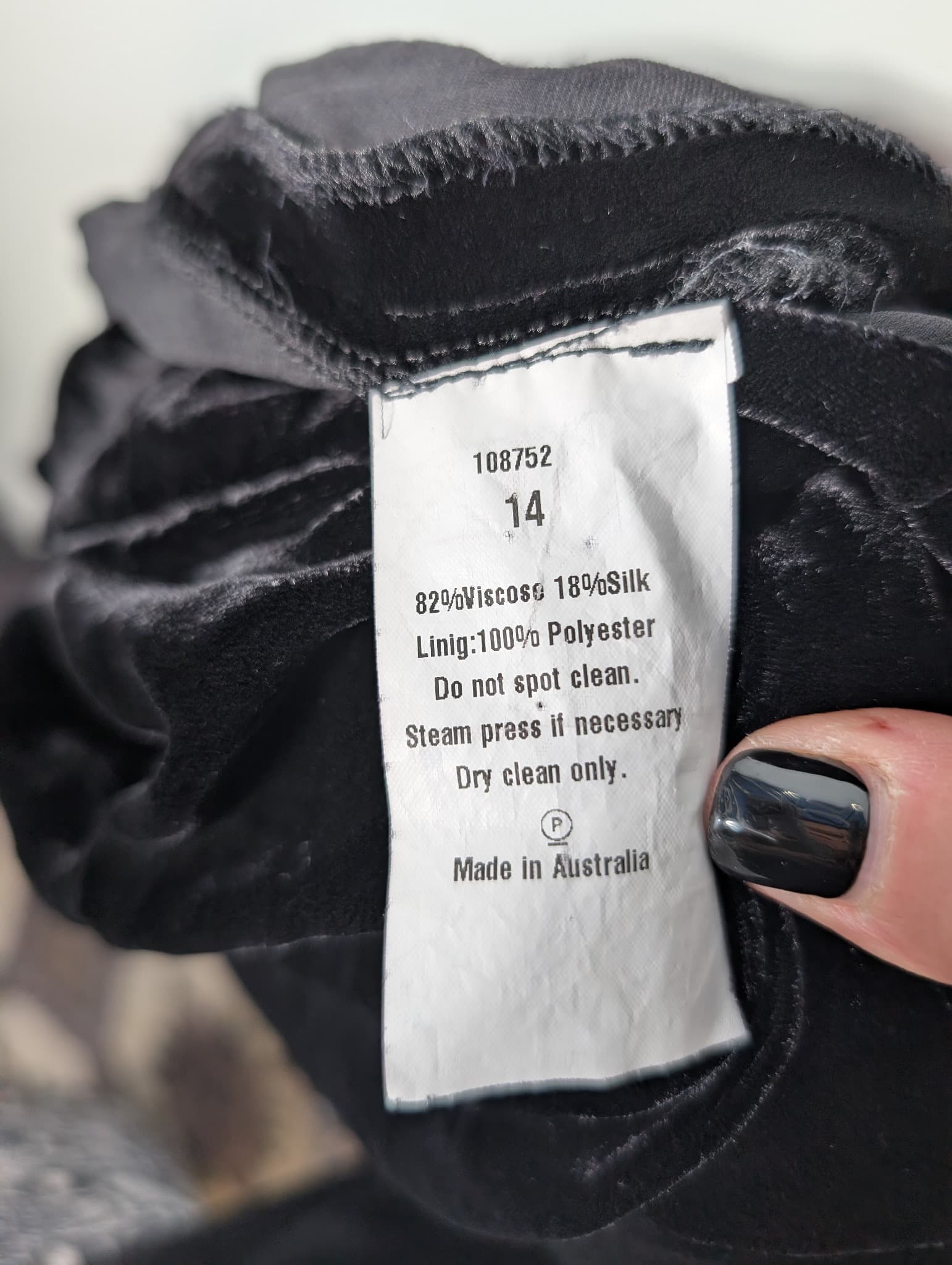 Bianca Spender Velvet Halter Neck Jumpsuit Black Size 14 — photo 9 of 9