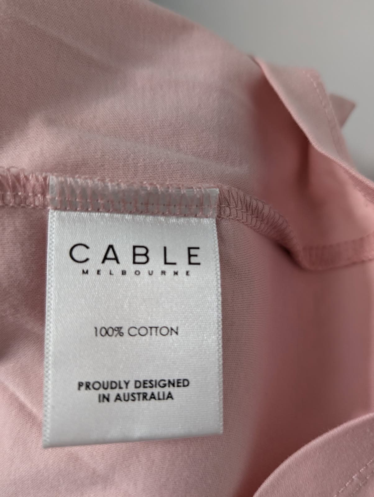 Cable Melbourne Rolled Sleeve T-Shirt Pink Size 14 — photo 3 of 5