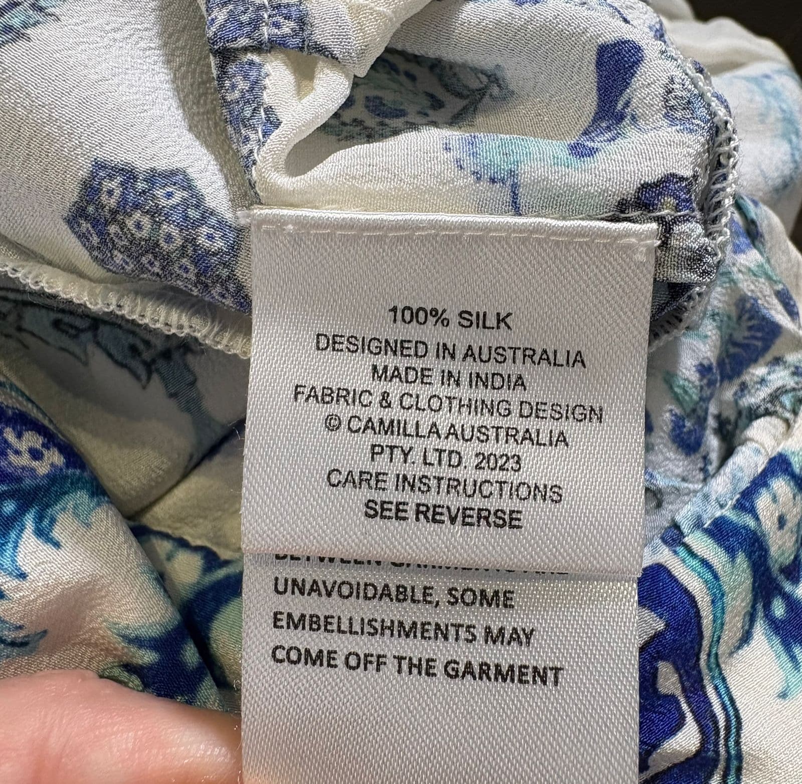 Camilla Silk Floral Paisley Midi Dress Size S — photo 5 of 6