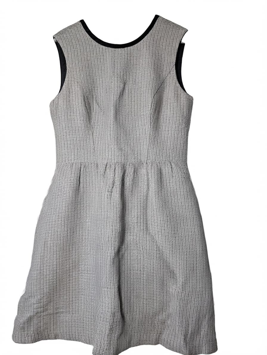 Cue Sleeveless Textured Fit and Flare Dress Grey Women's AU 12 — photo 1 of 8