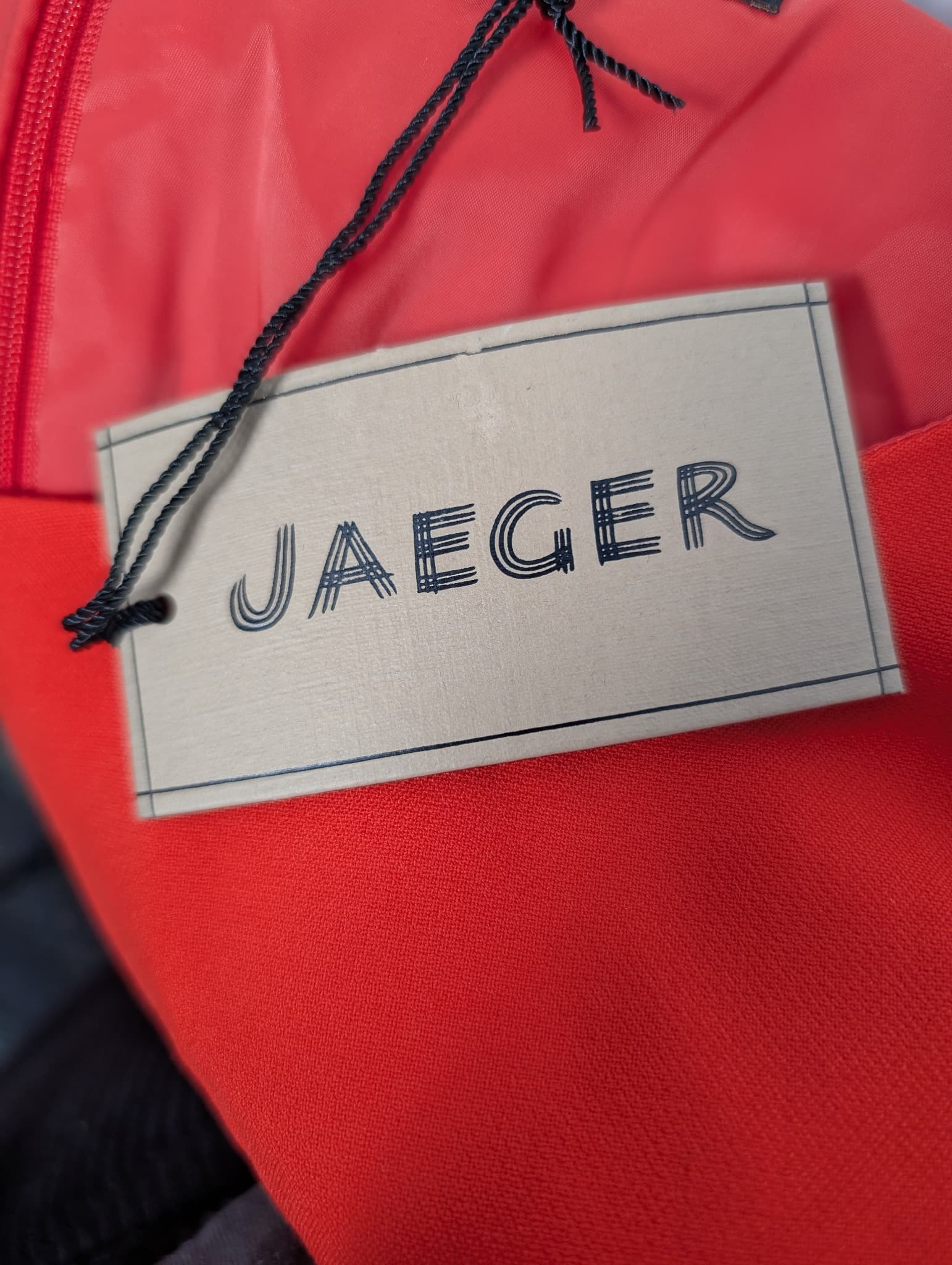 Jaeger Red Sheath Dress 3/4 Sleeve UK 14 — photo 6 of 9