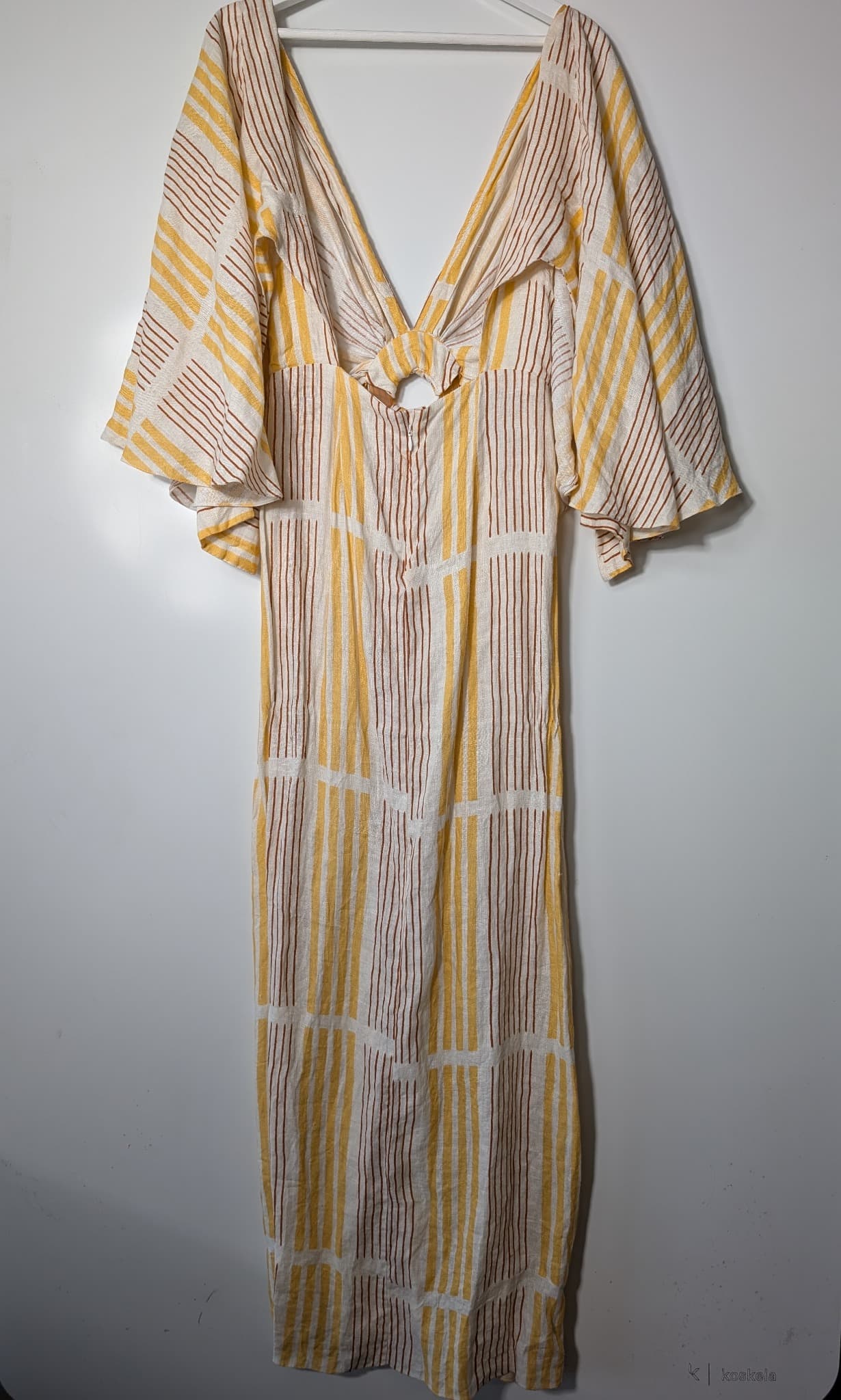 Johanna Ortiz Striped Linen Blend Maxi Dress Size S — photo 5 of 10