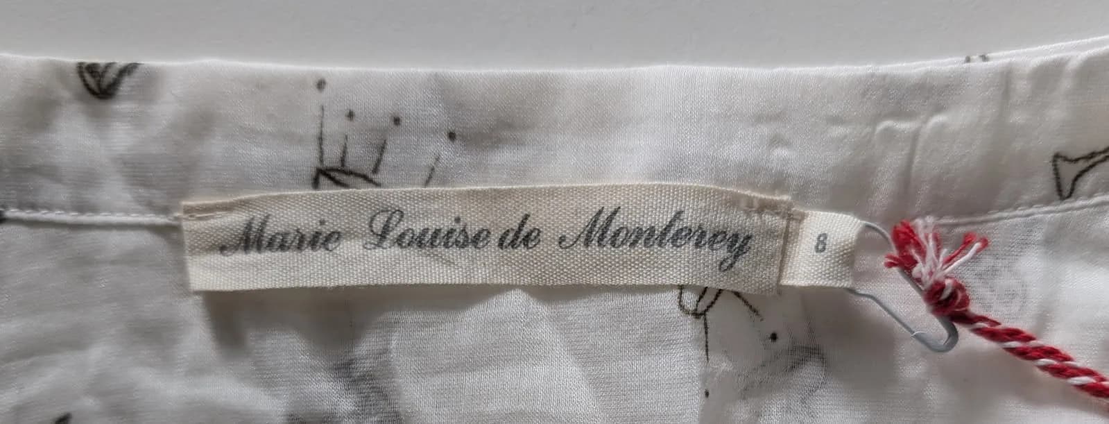 Marie Louise de Monterey White Martini Glass Print Long Sleeve Blouse — photo 9 of 9
