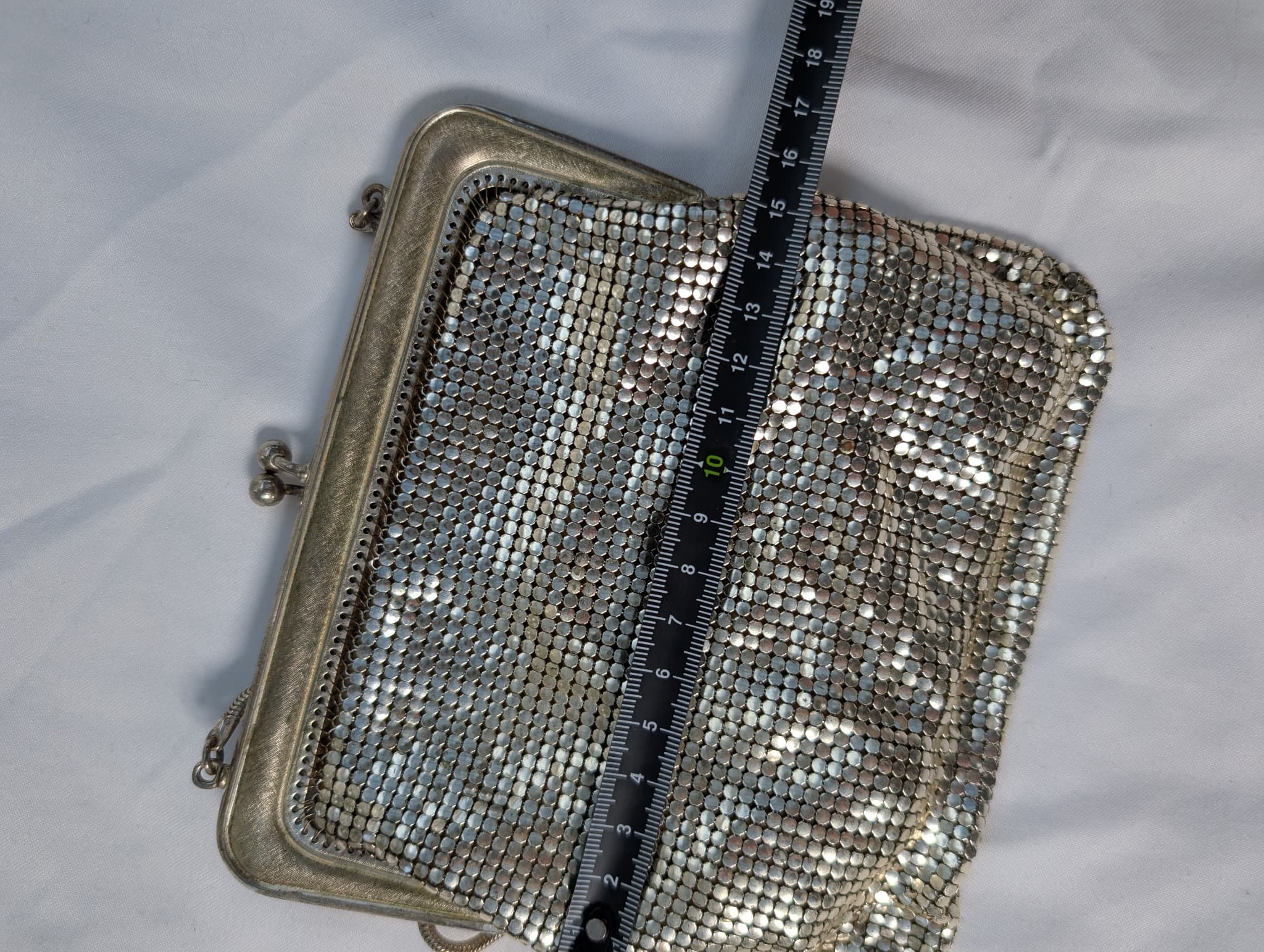 Oroton Vintage Metal Mesh Evening Bag Silver — photo 6 of 17