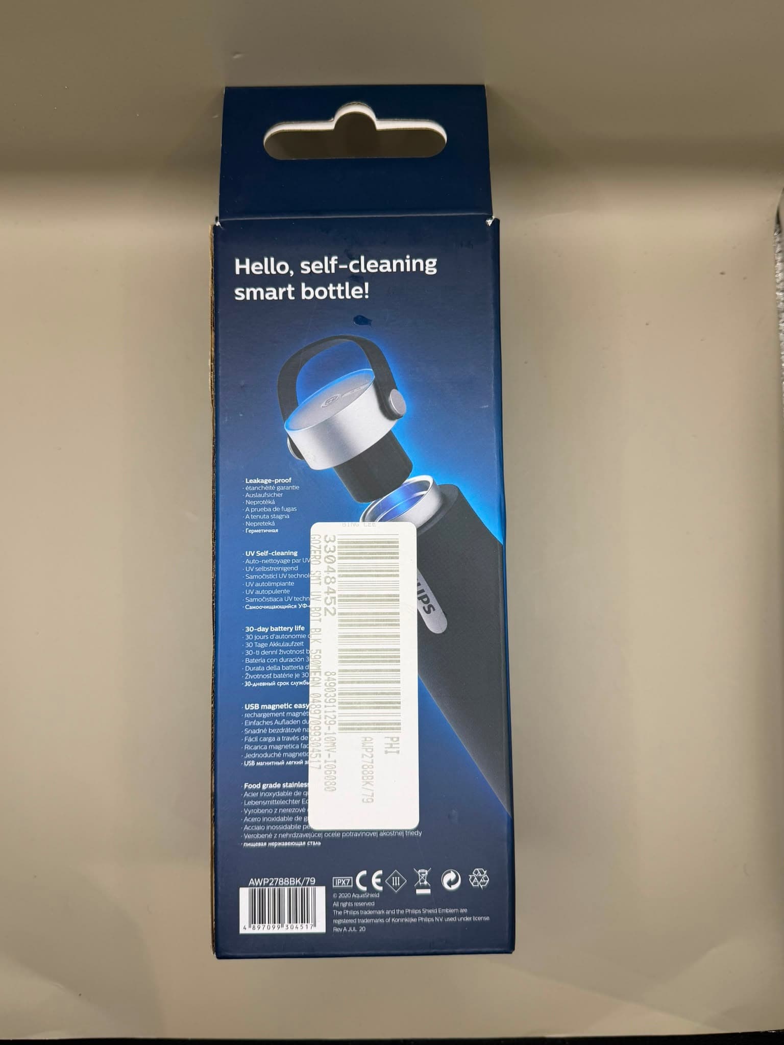 Philips GoZero Smart UV-C Water Bottle 590ml Black — photo 2 of 6