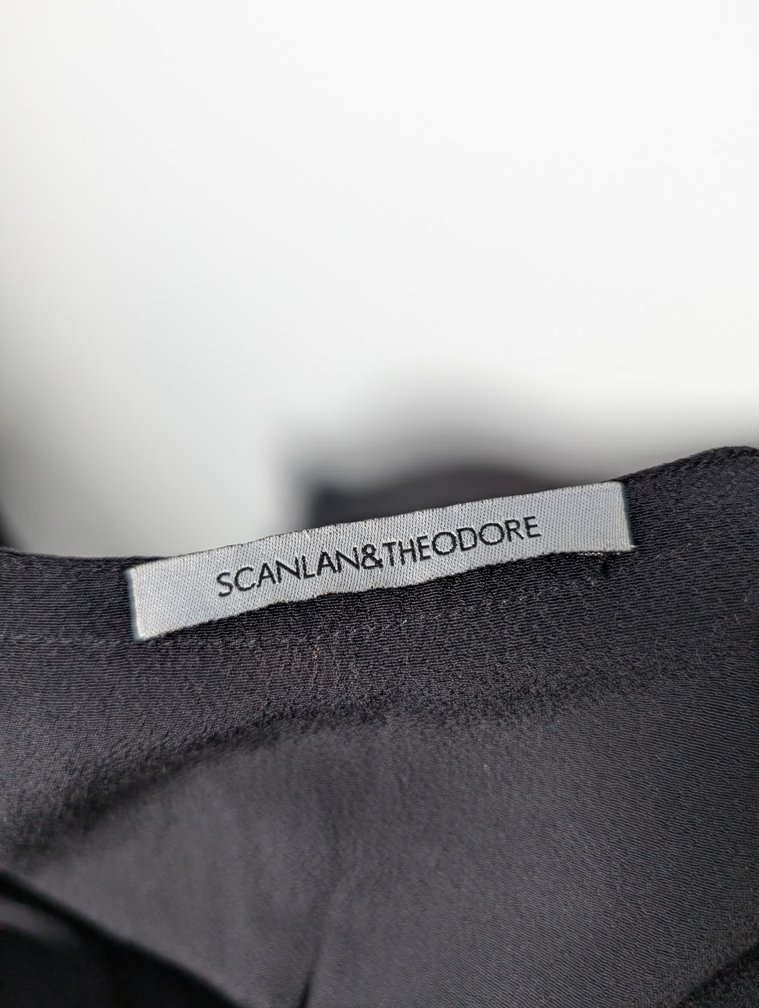 SCANLAN&THEODORE Asymmetric Draped Tank Top Black Size 12 — photo 5 of 7