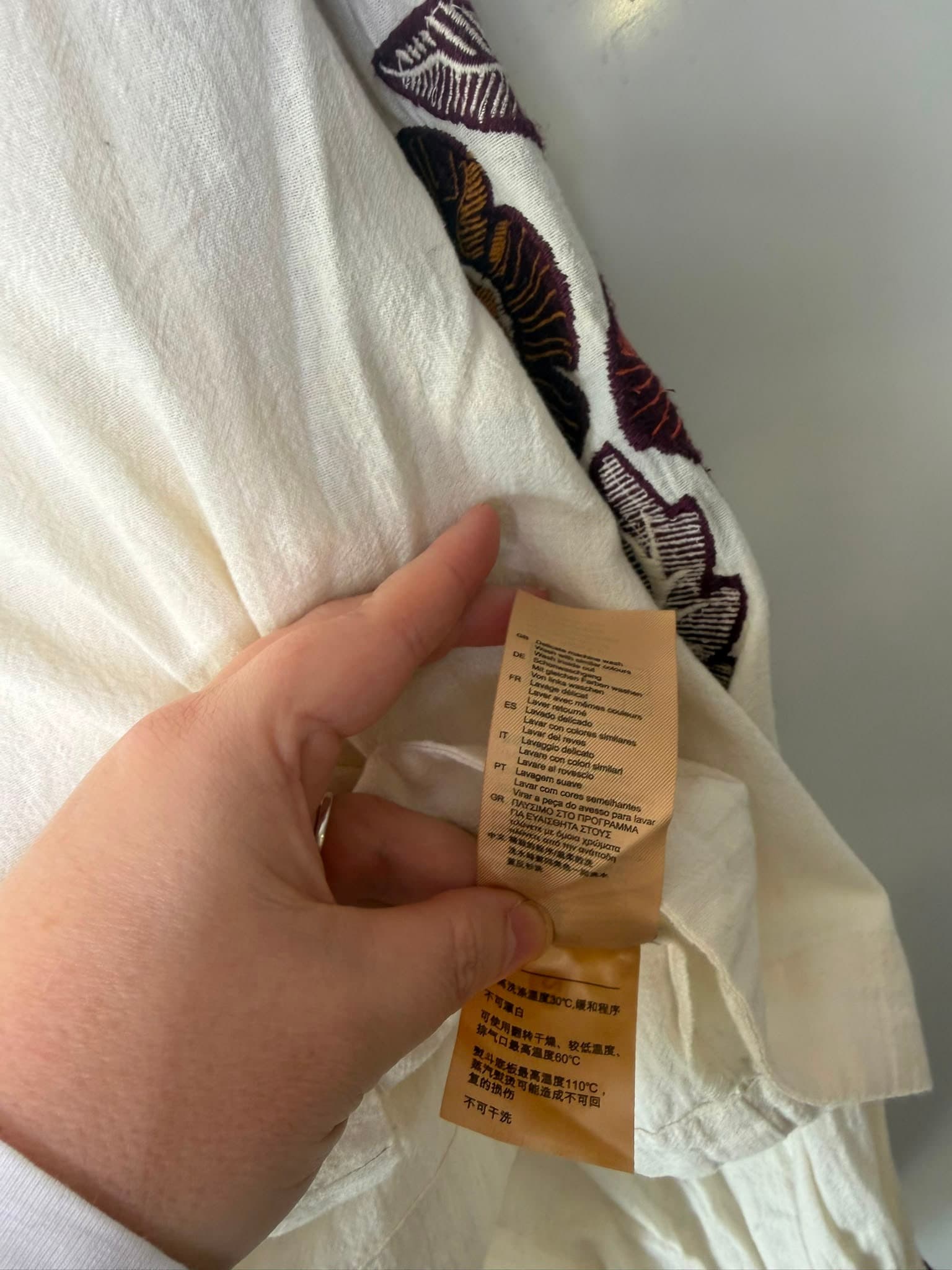 Scotch & Soda Maison Scotch Embroidered Sleeve Blouse Cream — photo 4 of 5