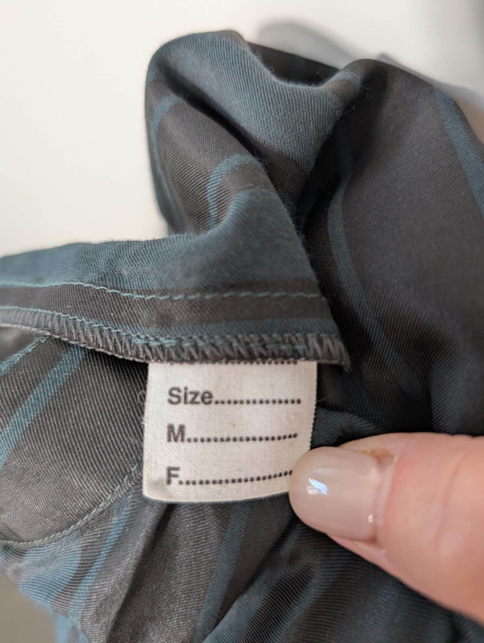 Silk Stripe Shirt and Wide Leg Trouser Set Dark Grey Size M — photo 8 of 8