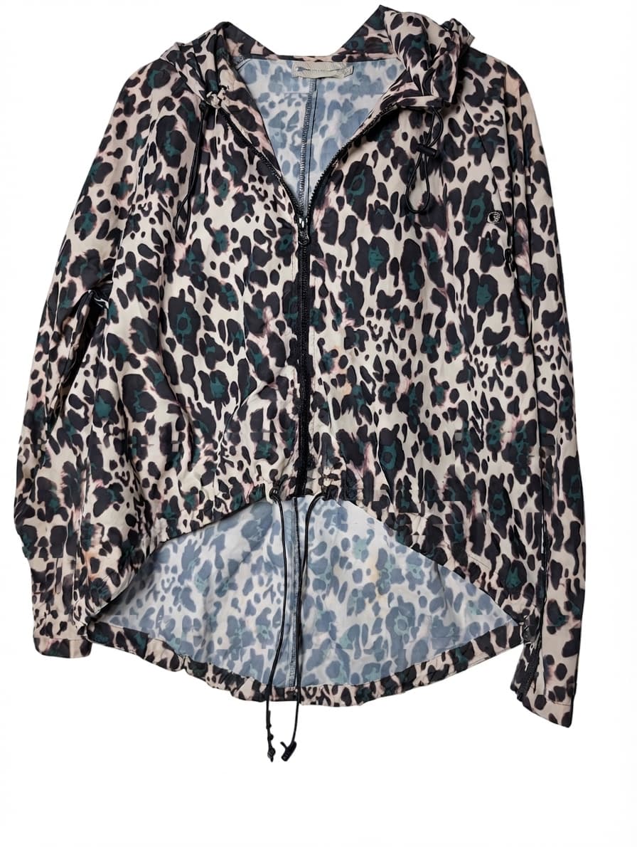 The Upside Leopard Print Hooded Windbreaker Women's XL — photo 1 of 8
