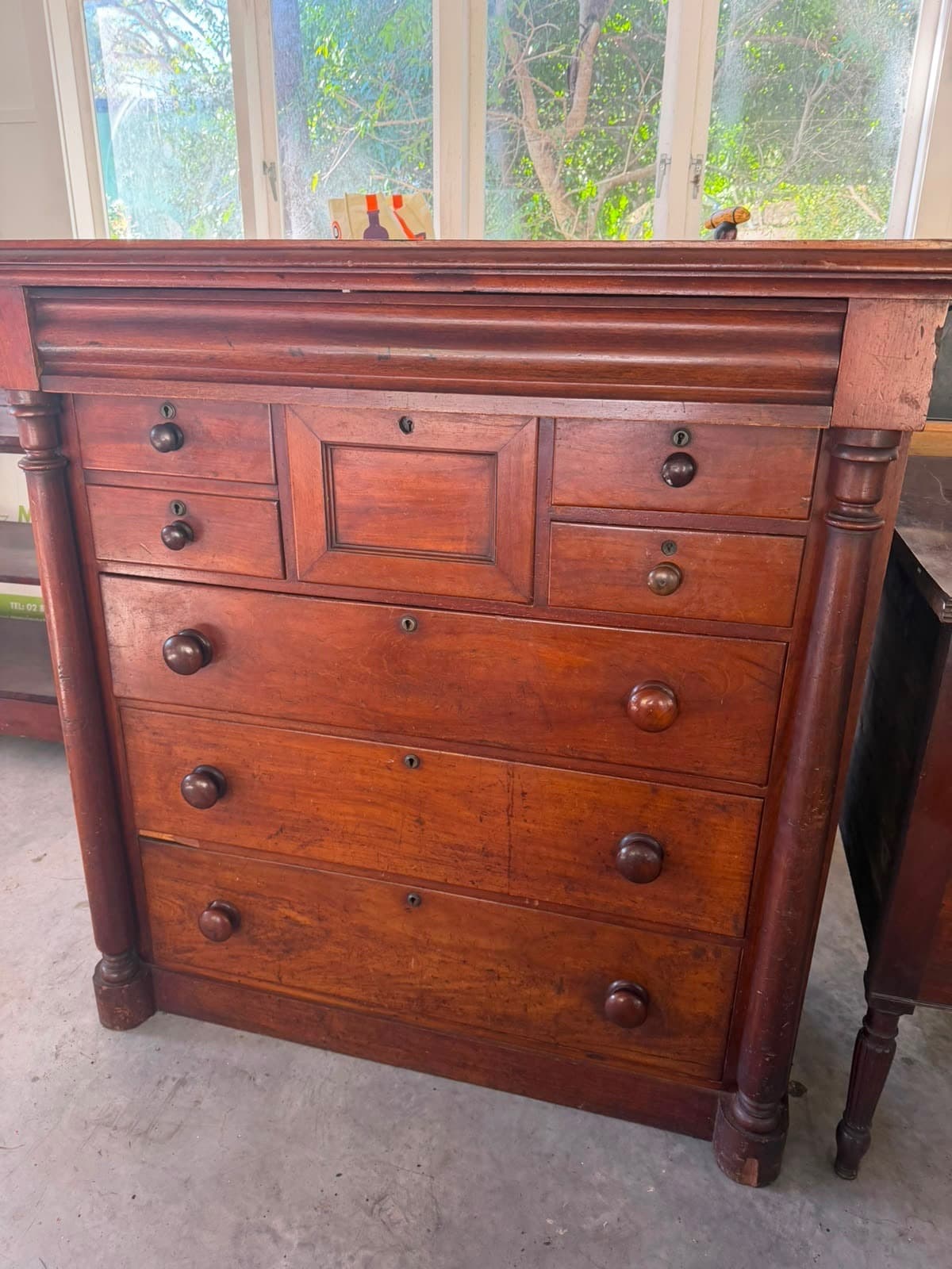 Victorian Style Cedar Chest of Drawers Brown Large — photo 6 of 10