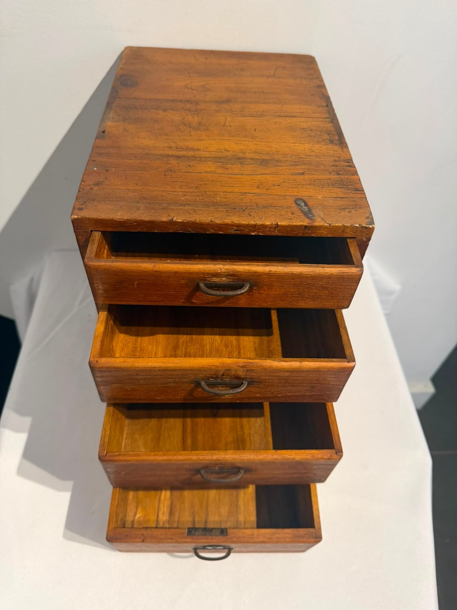 Vintage Wooden Apothecary Chest 4 Drawer Desktop Organiser — photo 1 of 5