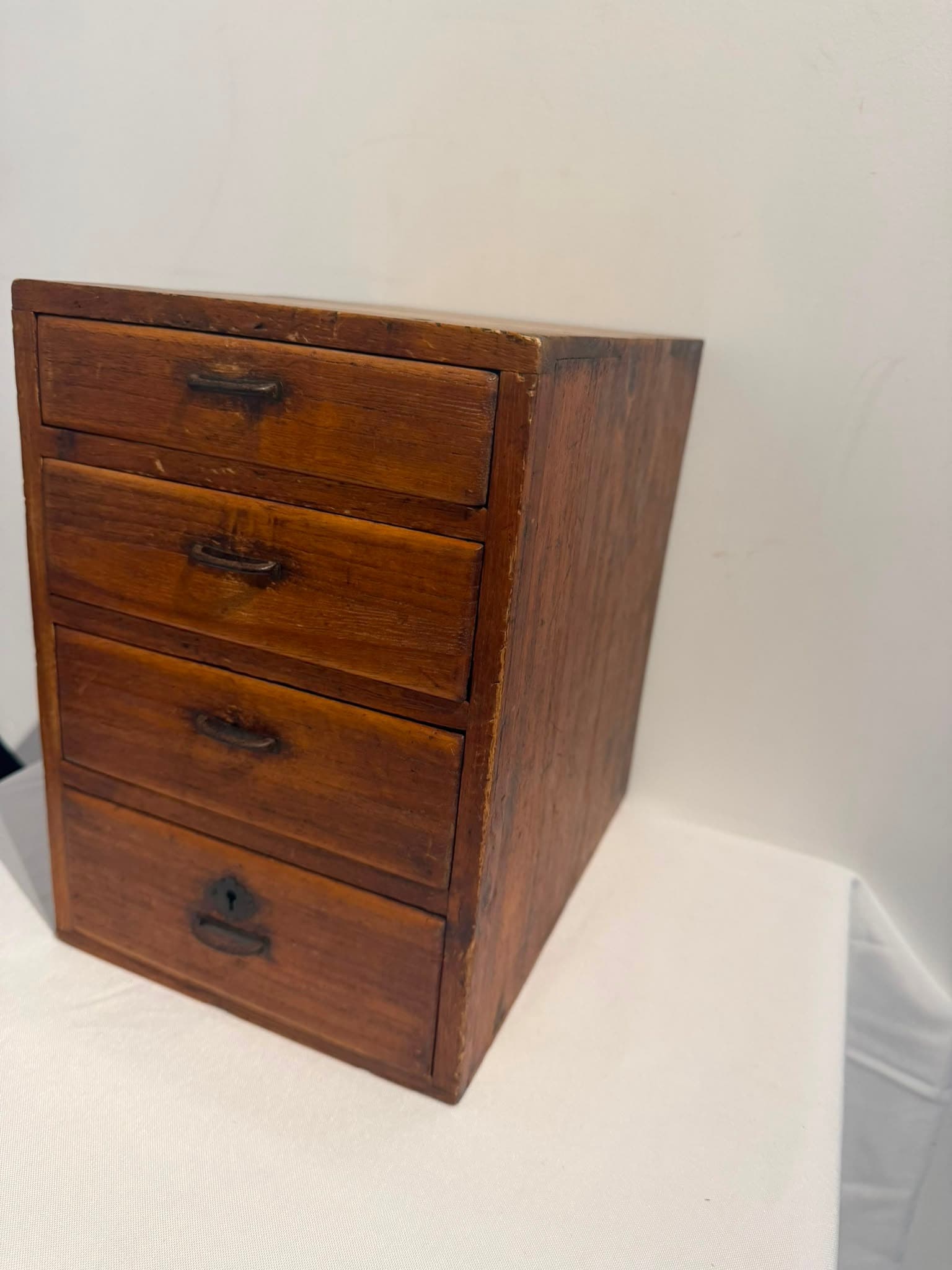 Vintage Wooden Apothecary Chest 4 Drawer Desktop Organiser — photo 3 of 5
