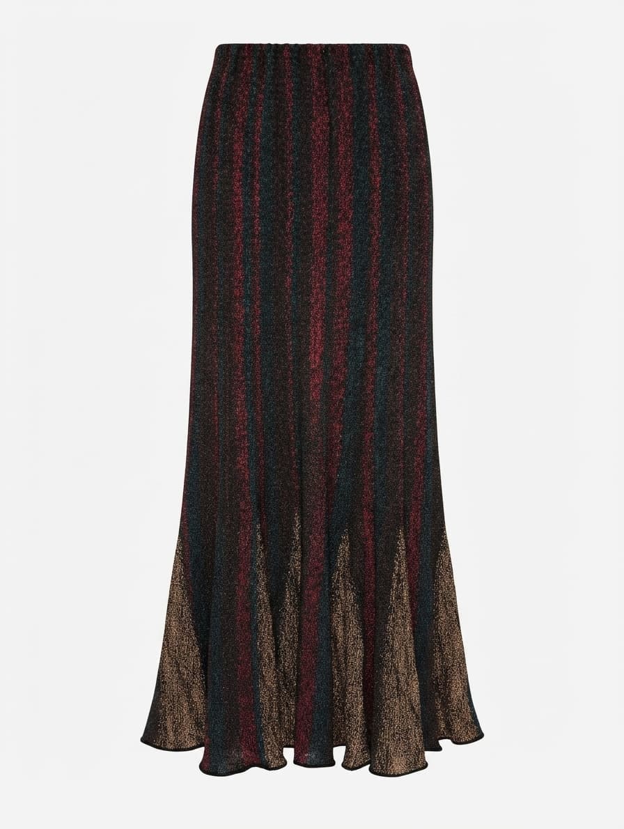 Vivian Chan Shaw Striped Knit Maxi Skirt Multicolour — photo 1 of 7