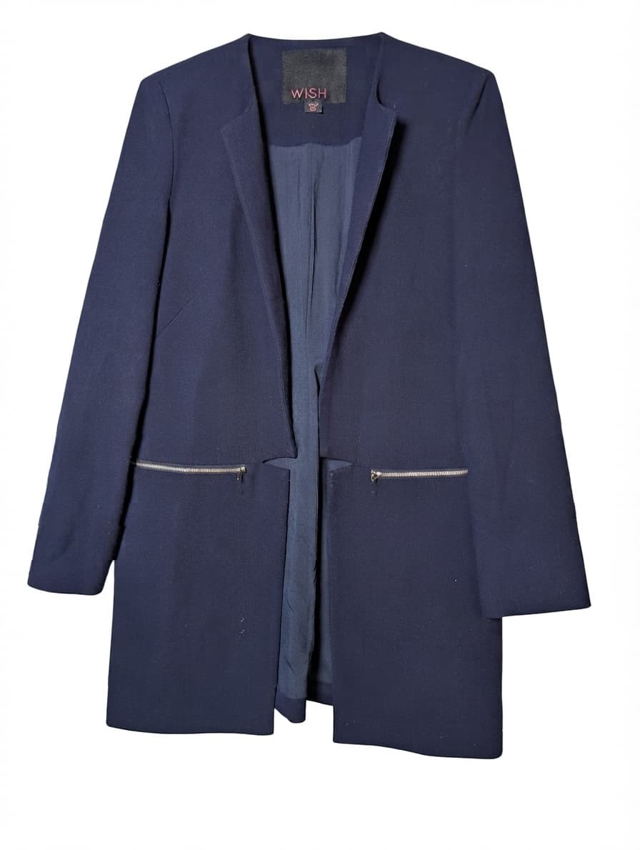 Wish Open Front Blazer Navy Blue Size 12 — photo 1 of 7