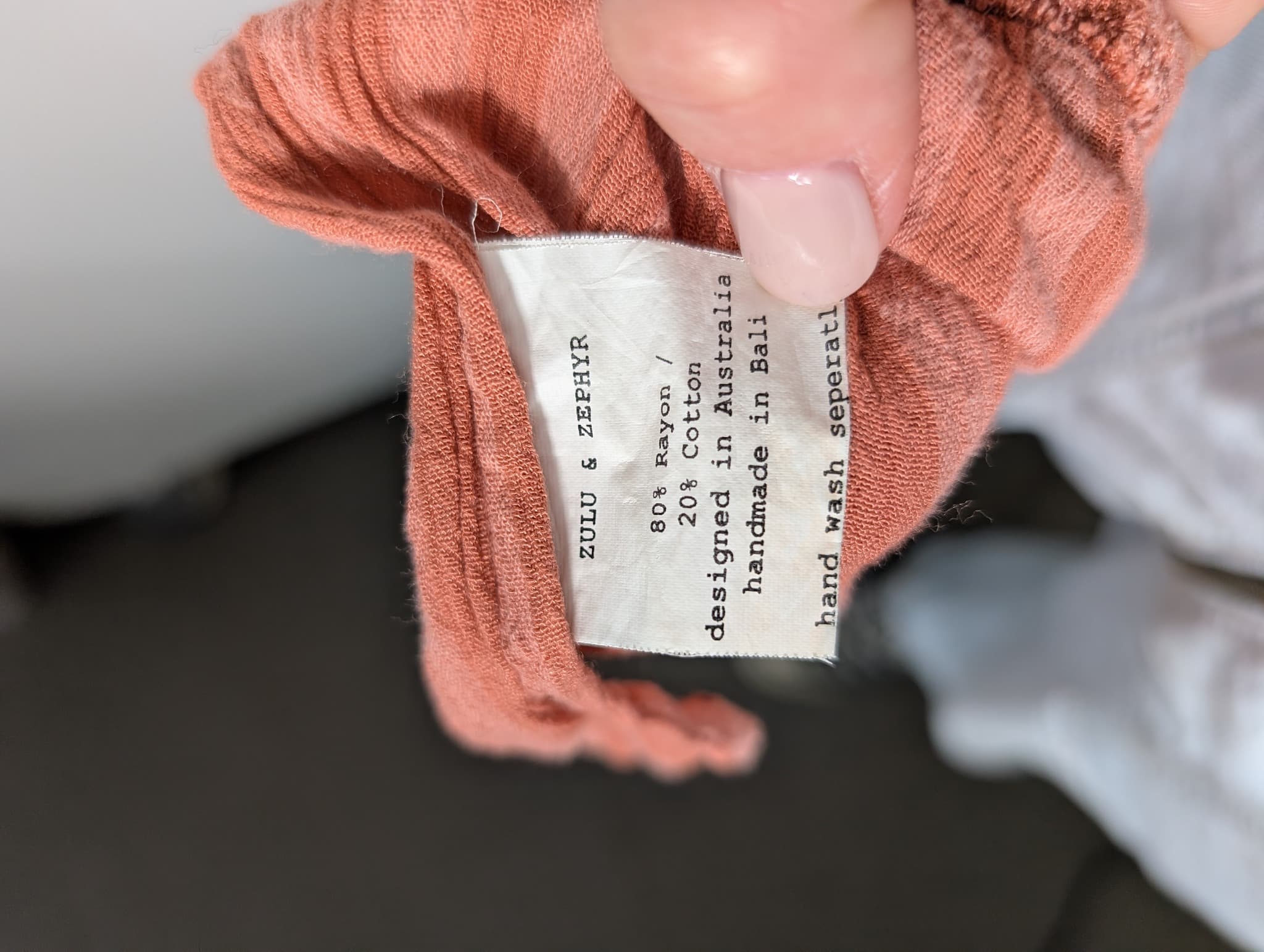 Zulu & Zephyr Striped Gauze Dolphin Hem Shorts Terracotta Size 10 — photo 7 of 8