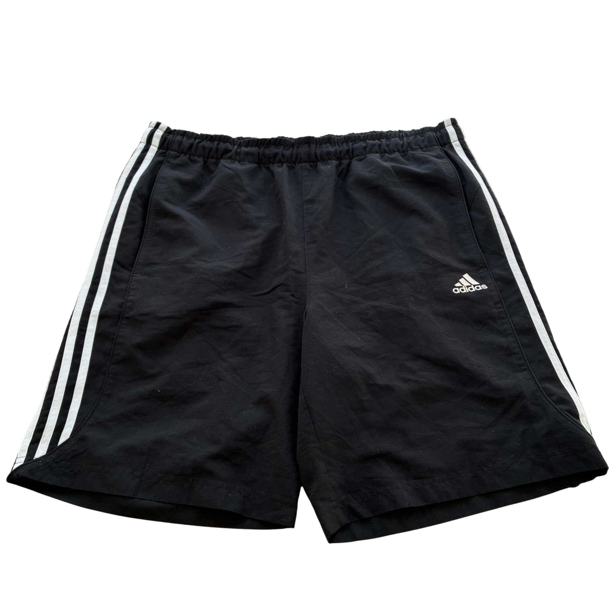 Adidas Men's 3-Stripes Essential Athletic Shorts Black Size XL