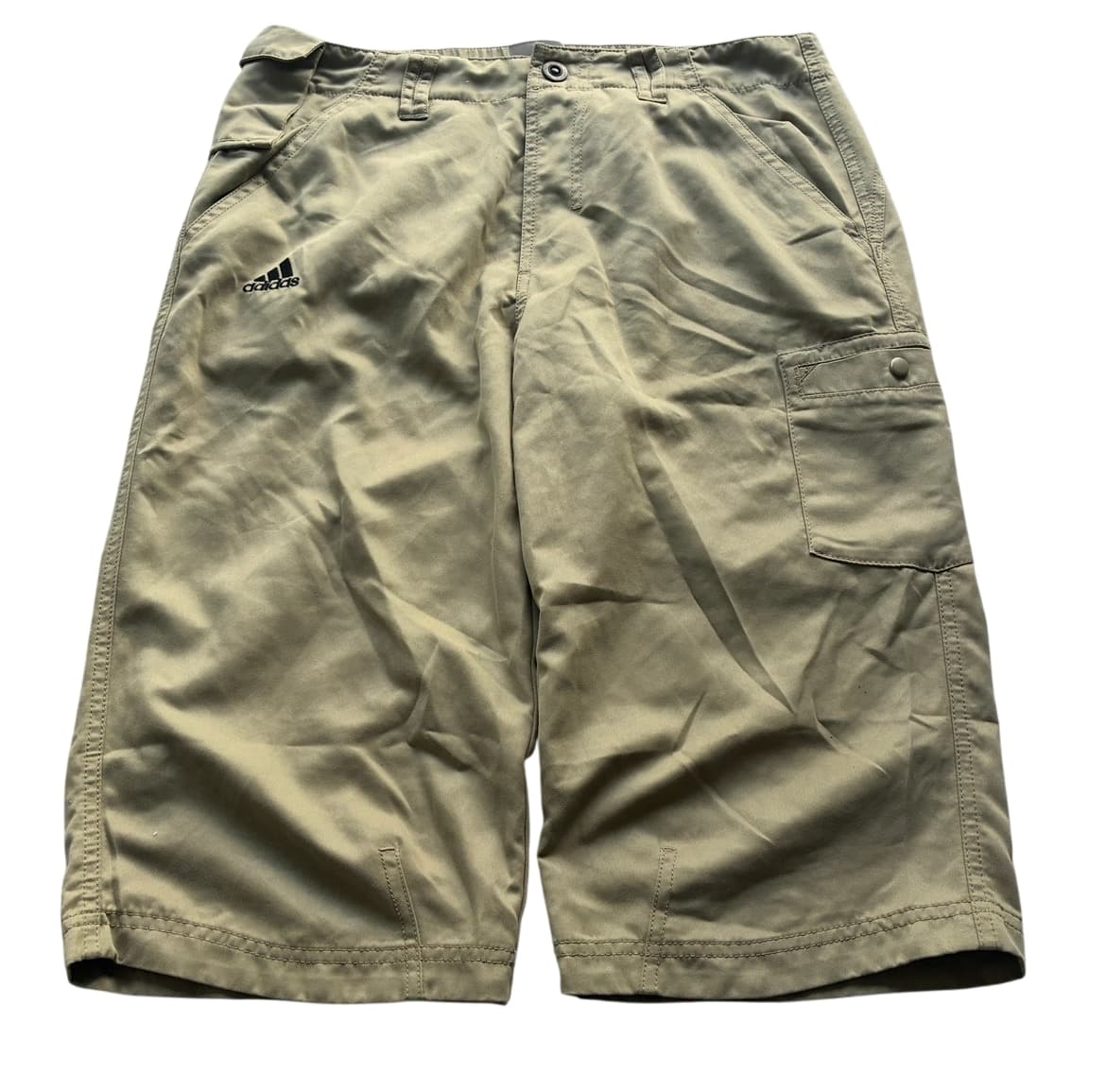 Adidas Men's Khaki Cargo Hiking Shorts Baggy Vintage 2000s Release Size M — photo 1 of 7