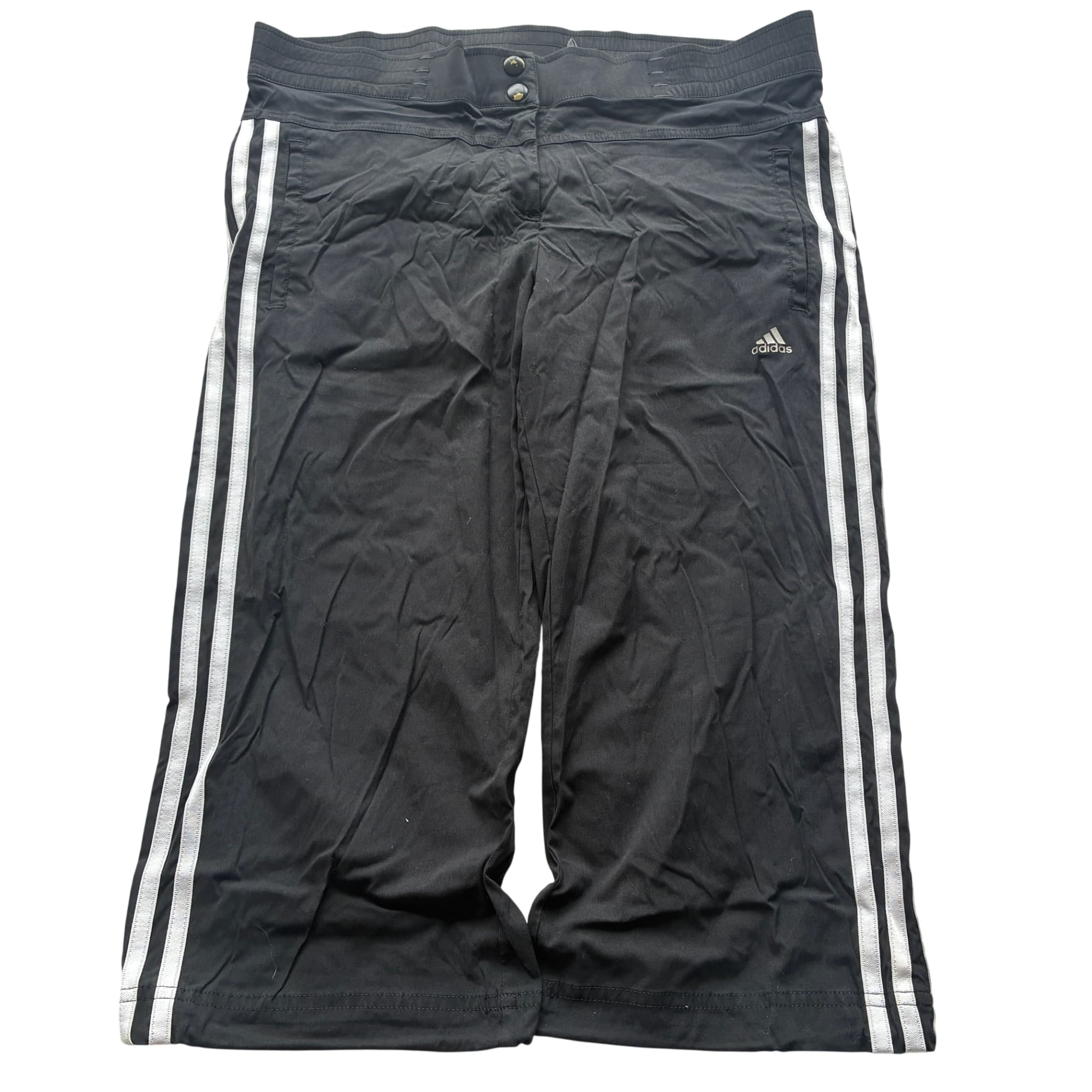 Adidas Women's Black Three-Stripe Athletic Capri Pants Size M — photo 1 of 6
