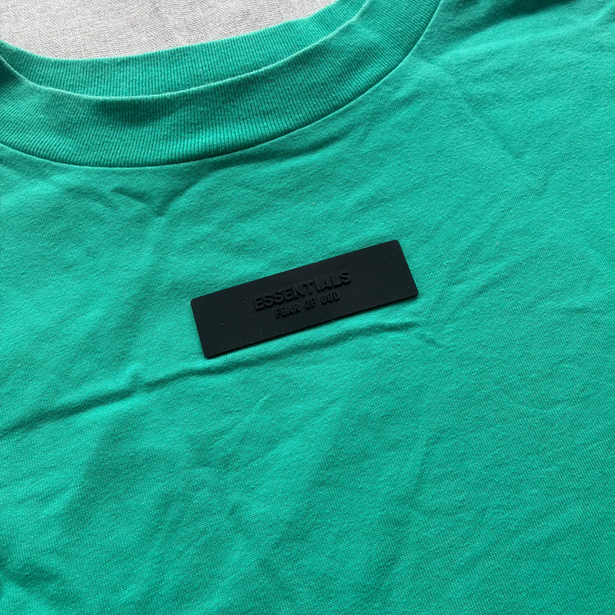 Essentials Boxy T-Shirt Green Oversized Tee — photo 3 of 6