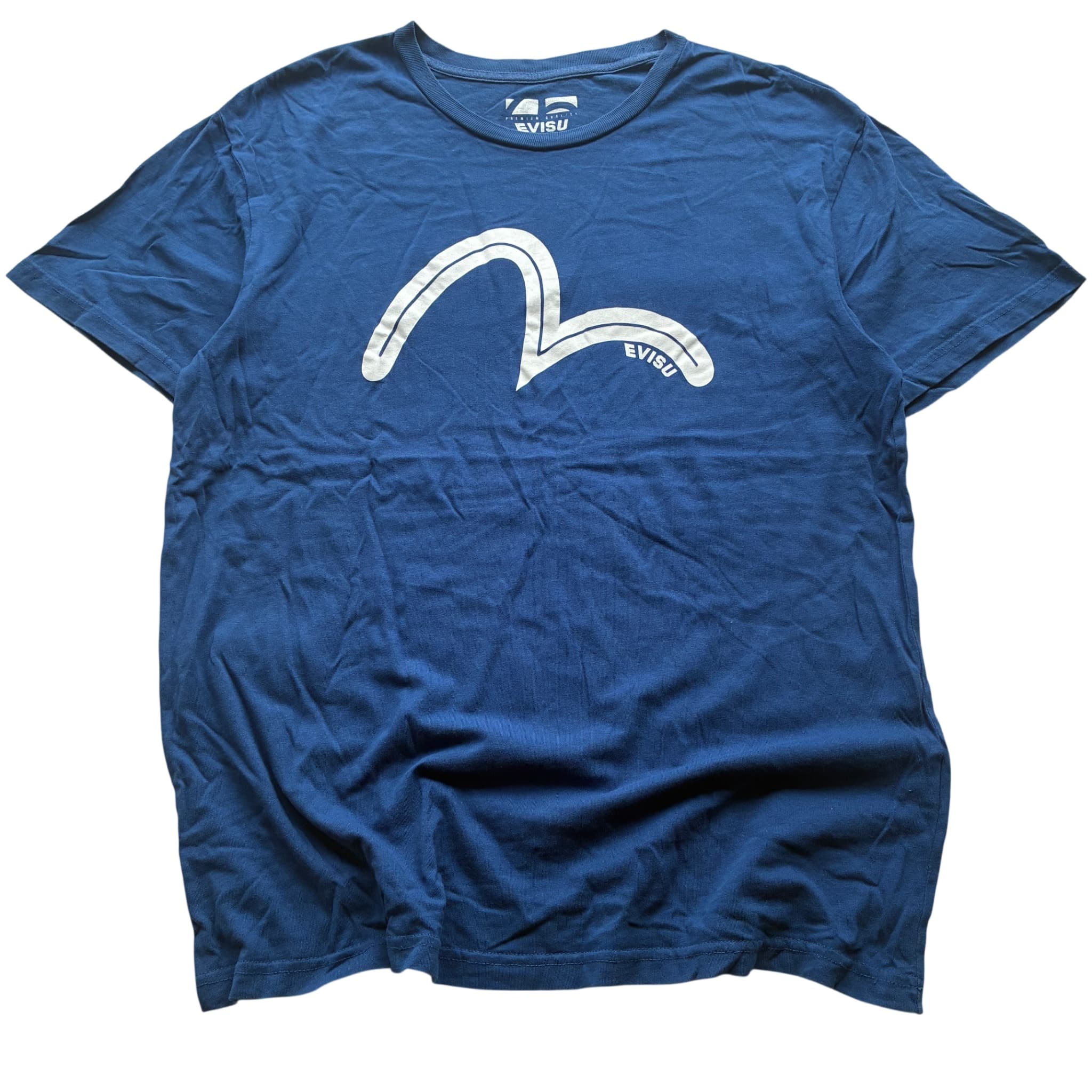 Evisu Seagull Logo T-Shirt Blue Graphic Tee Size 105 — photo 1 of 7