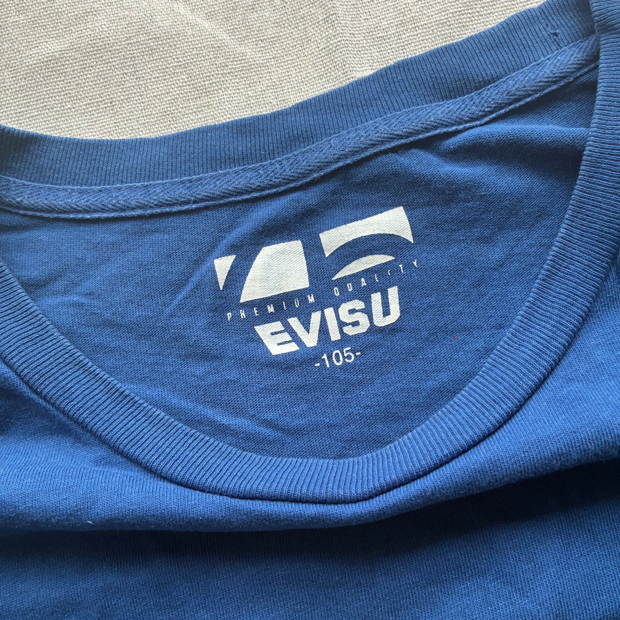Evisu Seagull Logo T-Shirt Blue Graphic Tee Size 105 — photo 4 of 7