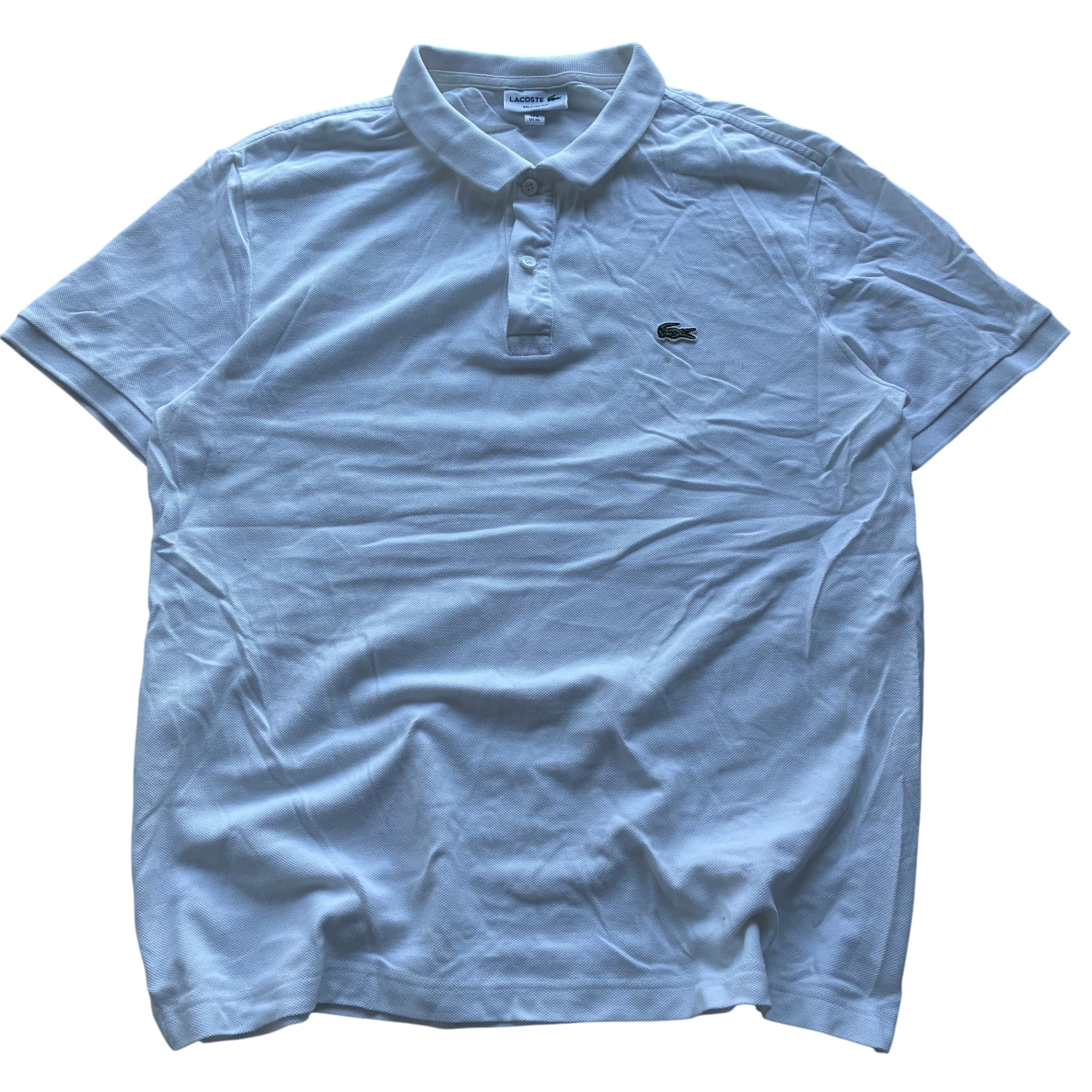 Lacoste Men's Relaxed Fit White Polo Shirt Size 6