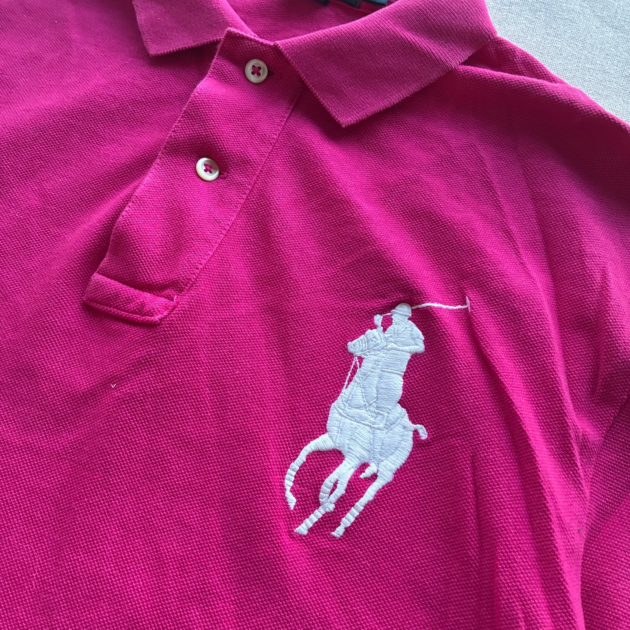 Polo by Ralph Lauren Big Pony Mesh Polo Shirt Pink Size S — photo 3 of 6
