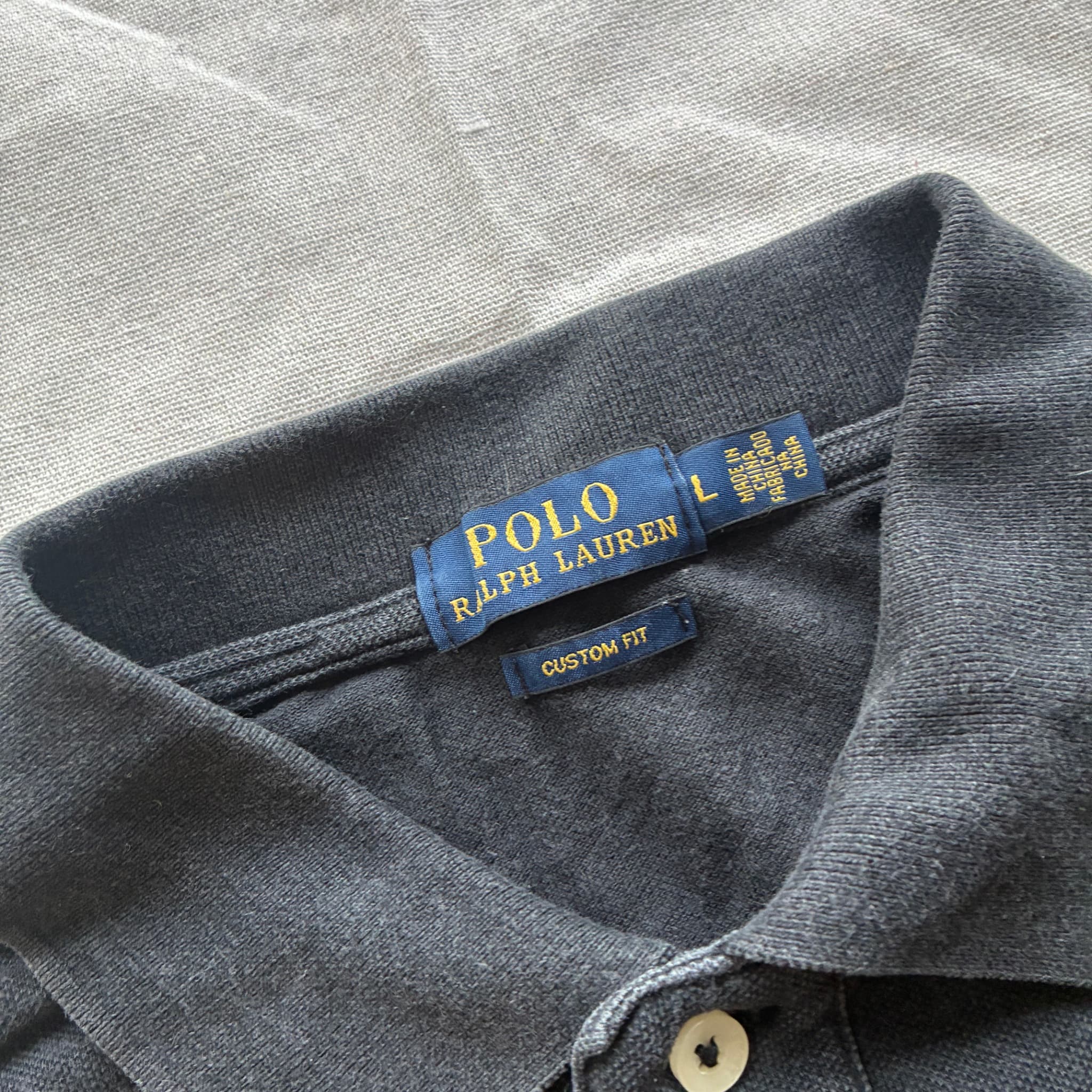 Polo Ralph Lauren Custom Fit Big Pony Polo Shirt Black Men's Size L — photo 4 of 7