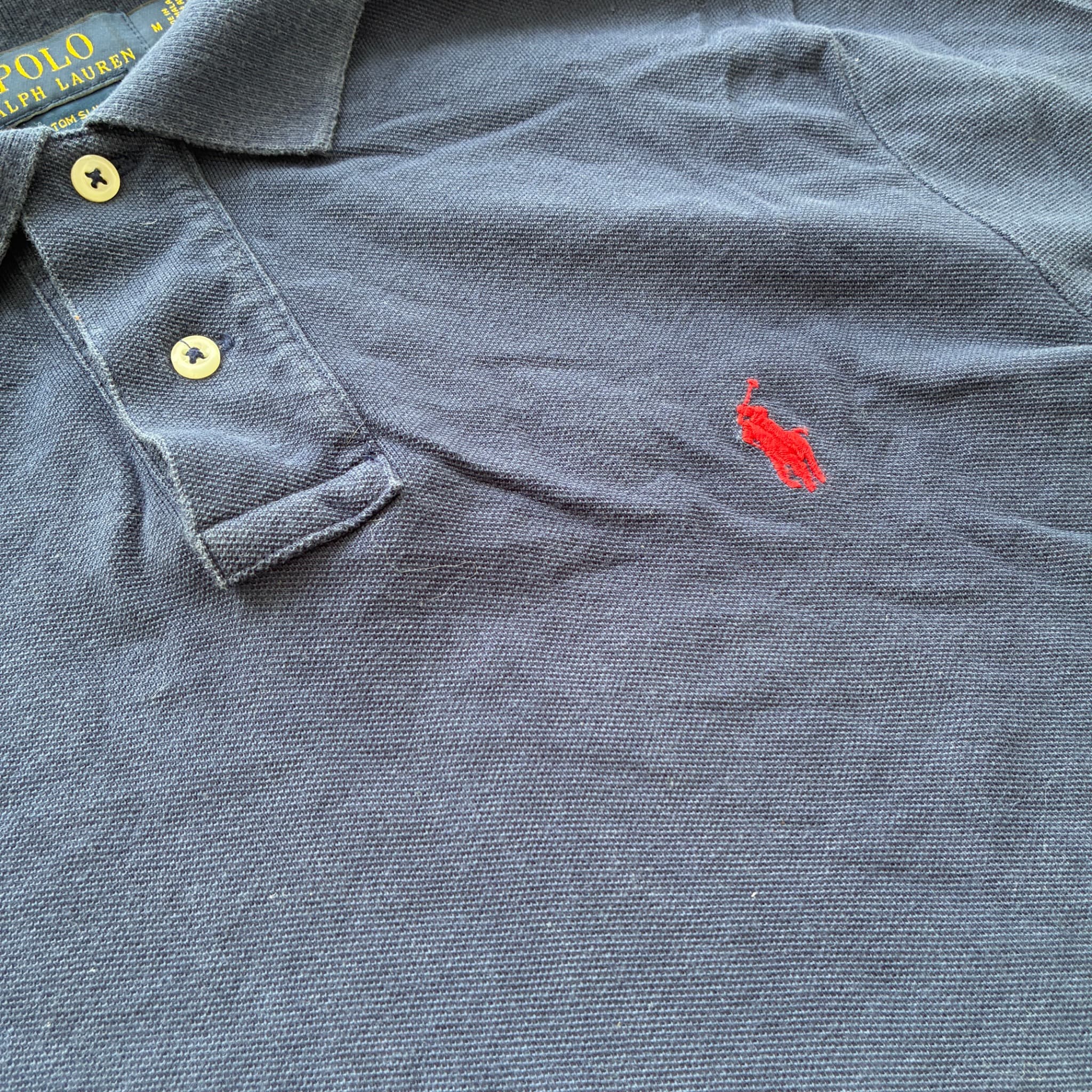 Polo Ralph Lauren Custom Slim Fit Polo Shirt Navy Blue Size M — photo 2 of 6