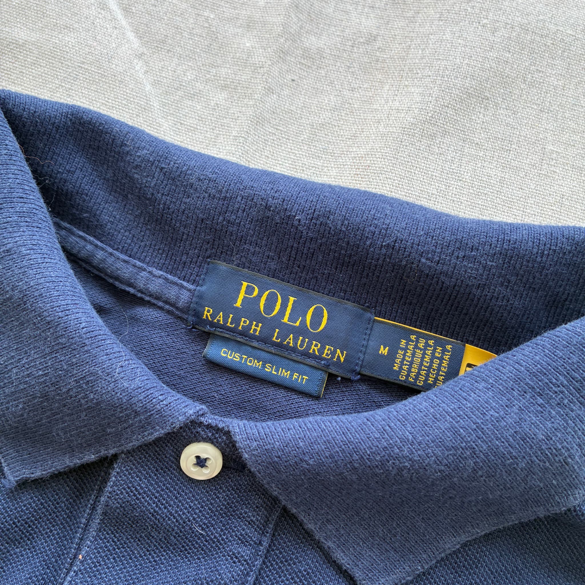 Polo Ralph Lauren Custom Slim Fit Polo Shirt Navy Blue Size M — photo 3 of 6