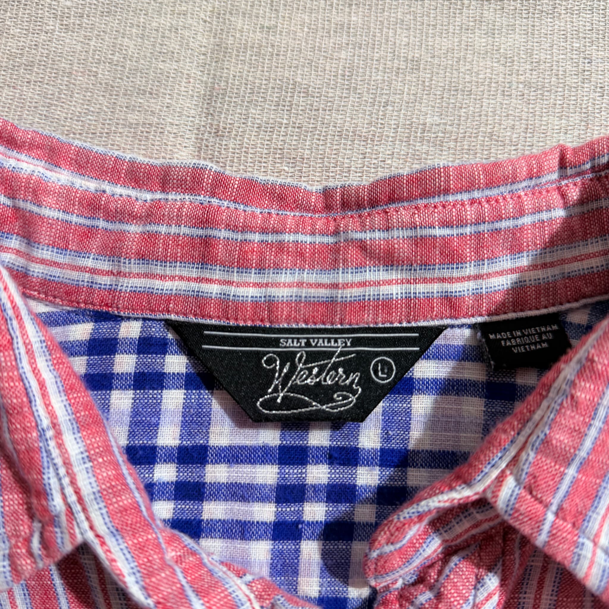 Salt Valley Western Snap Button Down Shirt L — photo 2 of 7