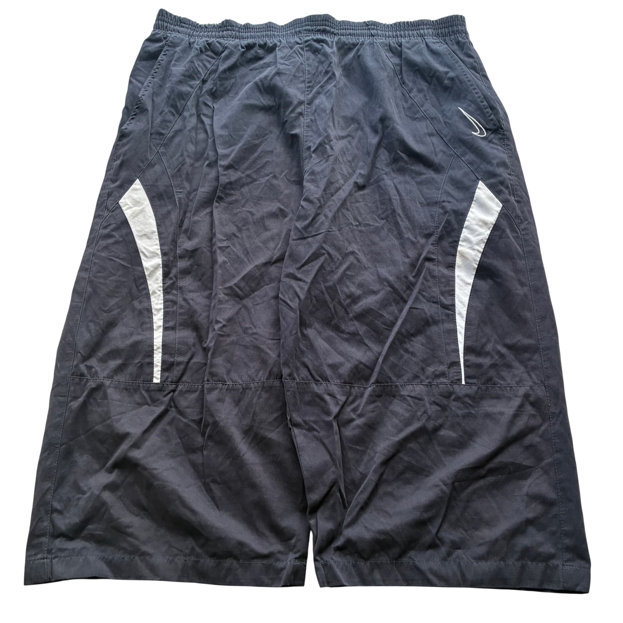 Vintage Nike Swoosh Nylon Athletic Shorts Black Baggy 2000s Release — photo 1 of 7