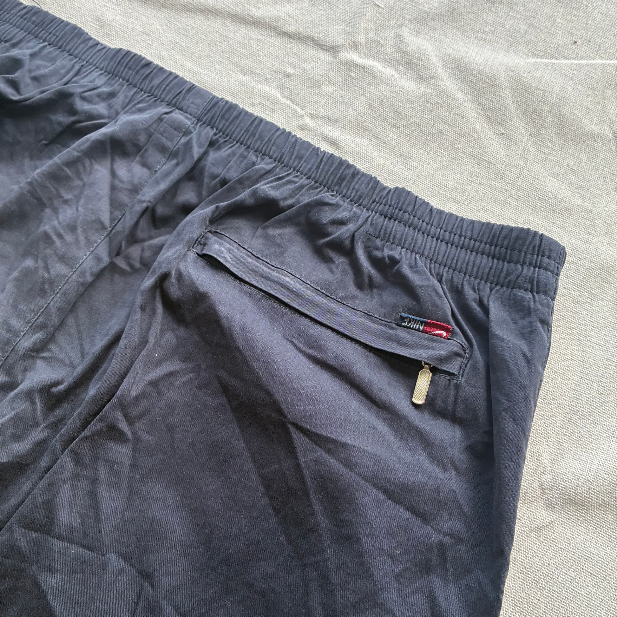 Vintage Nike Swoosh Nylon Athletic Shorts Black Baggy 2000s Release — photo 6 of 7