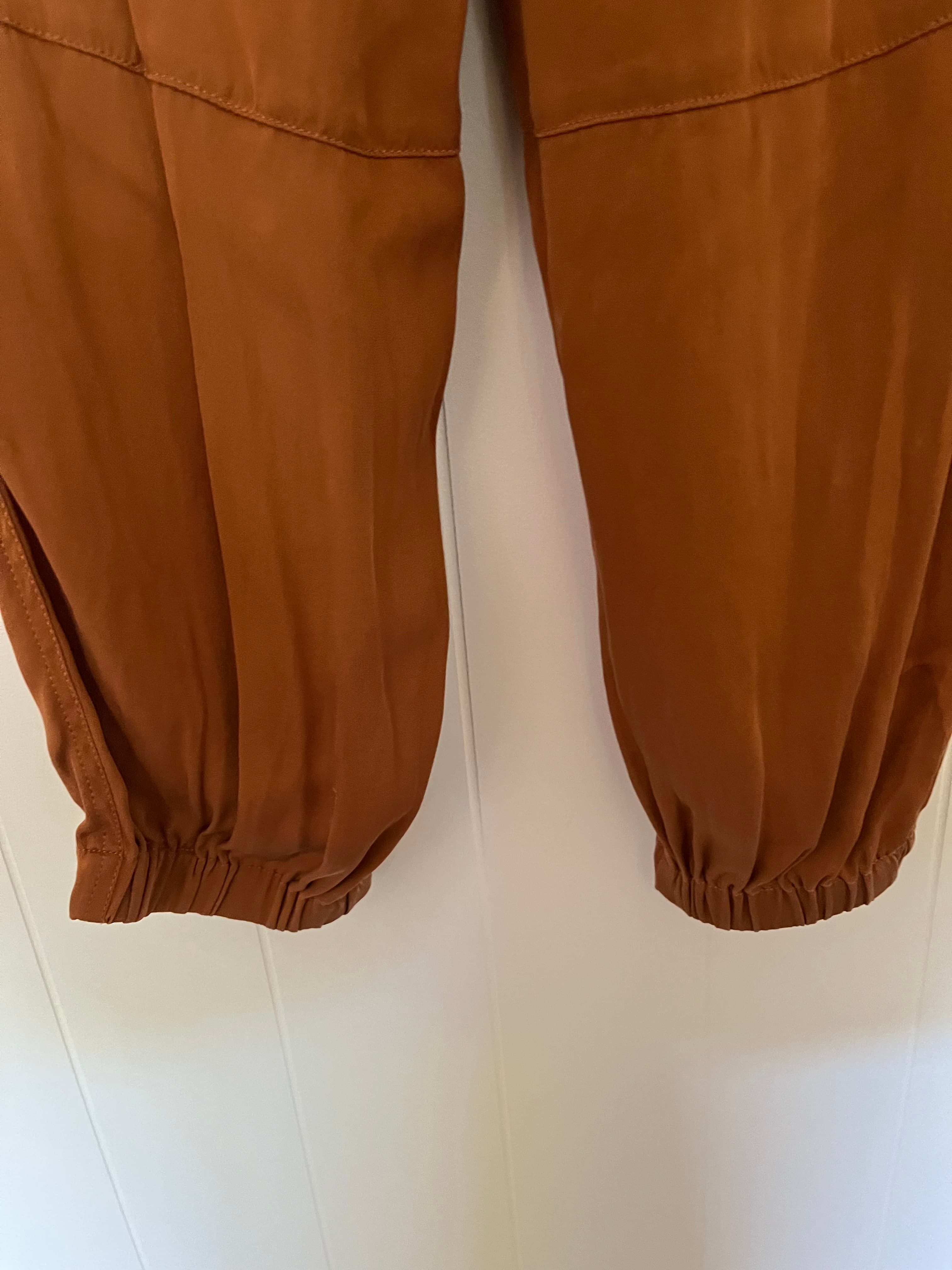 Country Road Rust Silk Blend Cargo Jogger Pants Size 12 — photo 4 of 6