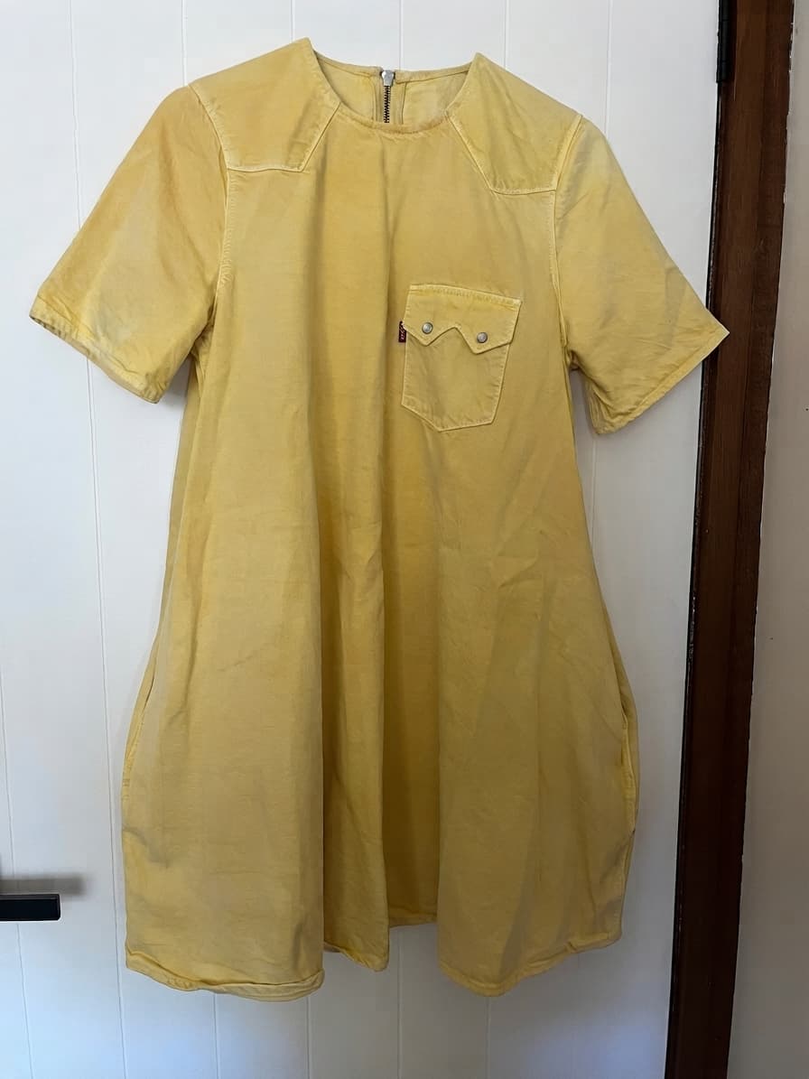 Ganni x Levi Strauss & Co. / Ganni Yellow Denim Western Tunic Dress Size S