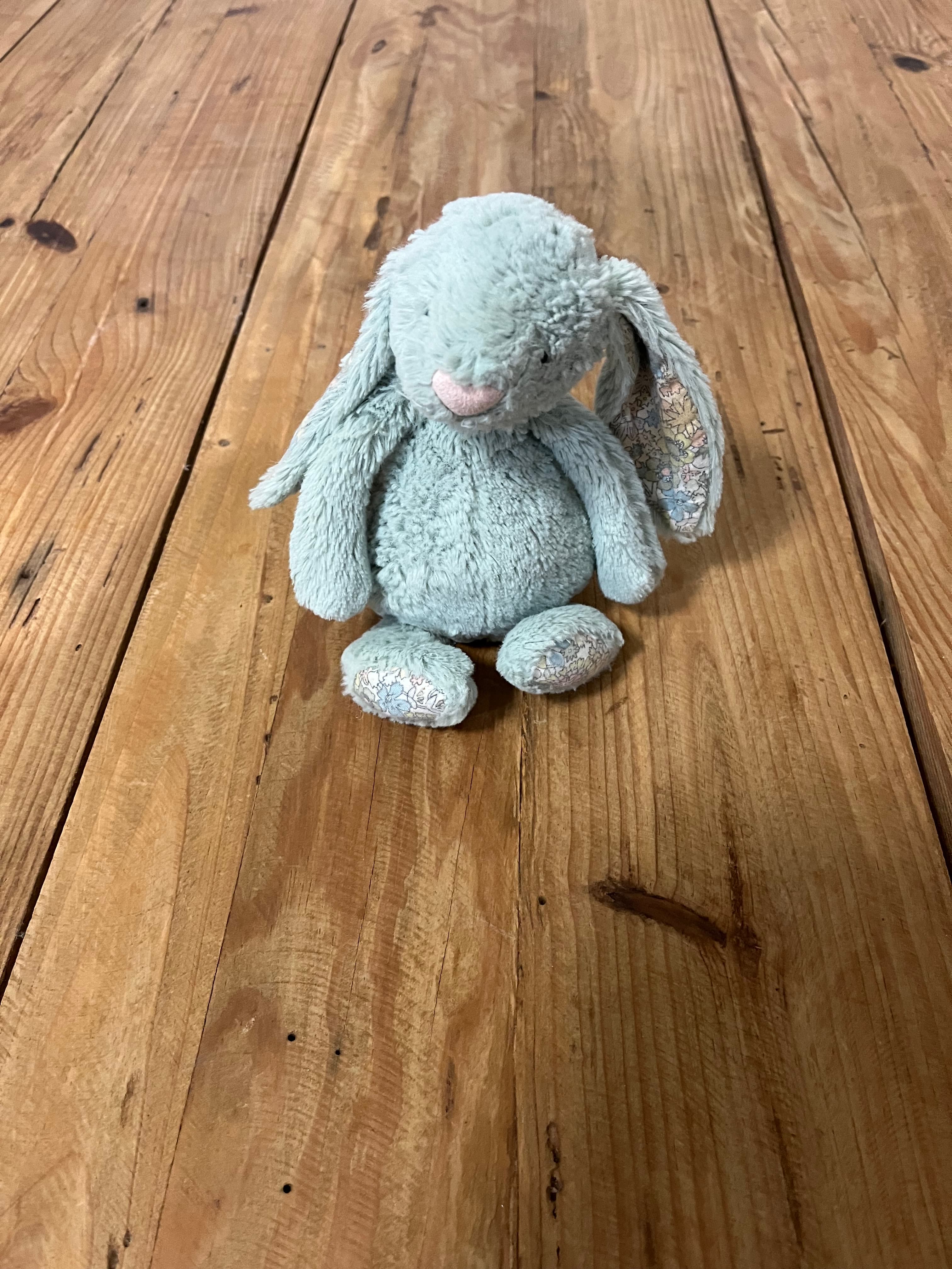 Jellycat Retired Small Blossom Sage Bashful Bunny Plush With Floral Ears — photo 8 of 9
