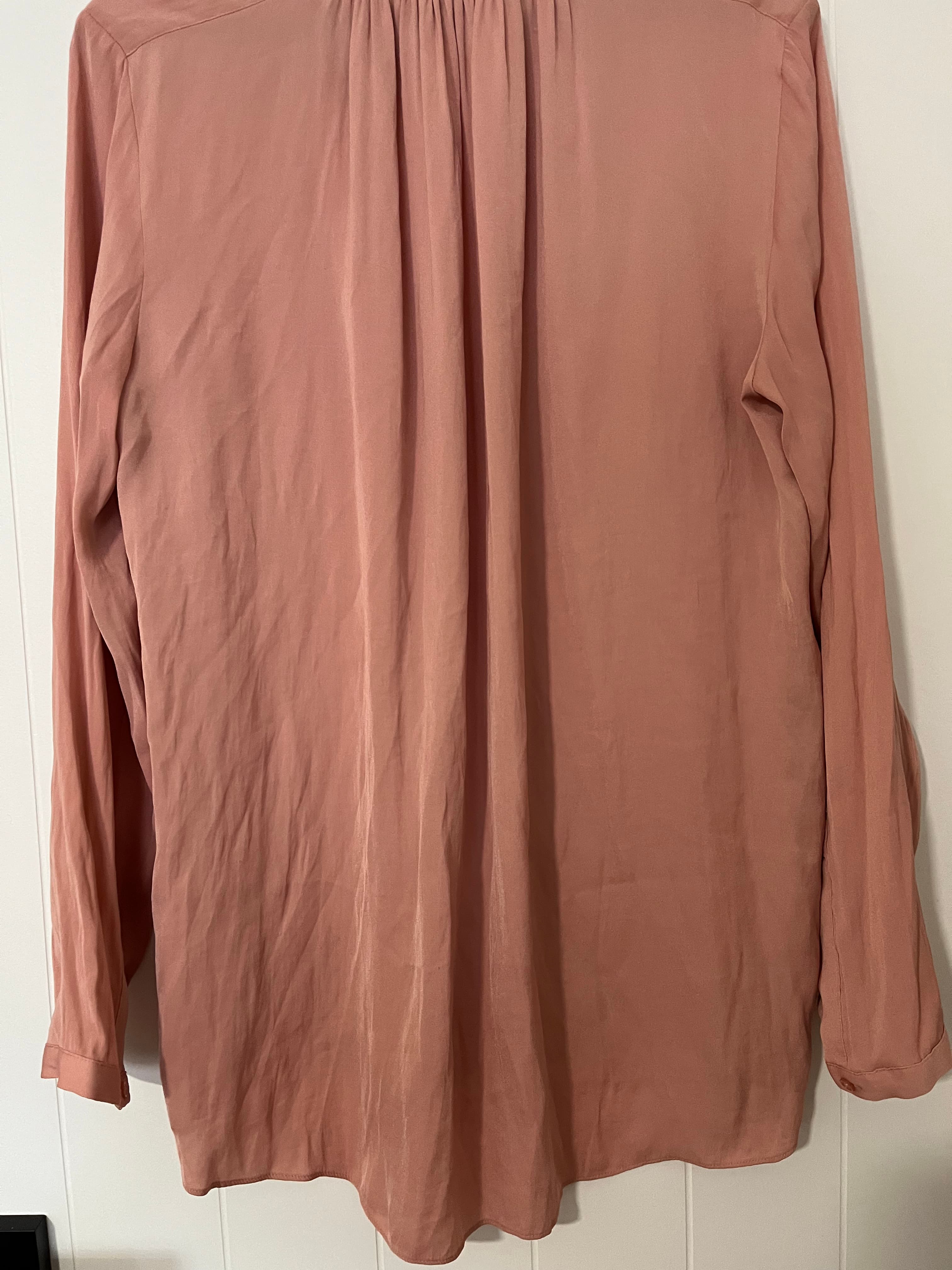 Witchery Dusty Rose V-Neck Long Sleeve Blouse Size 10 — photo 4 of 6