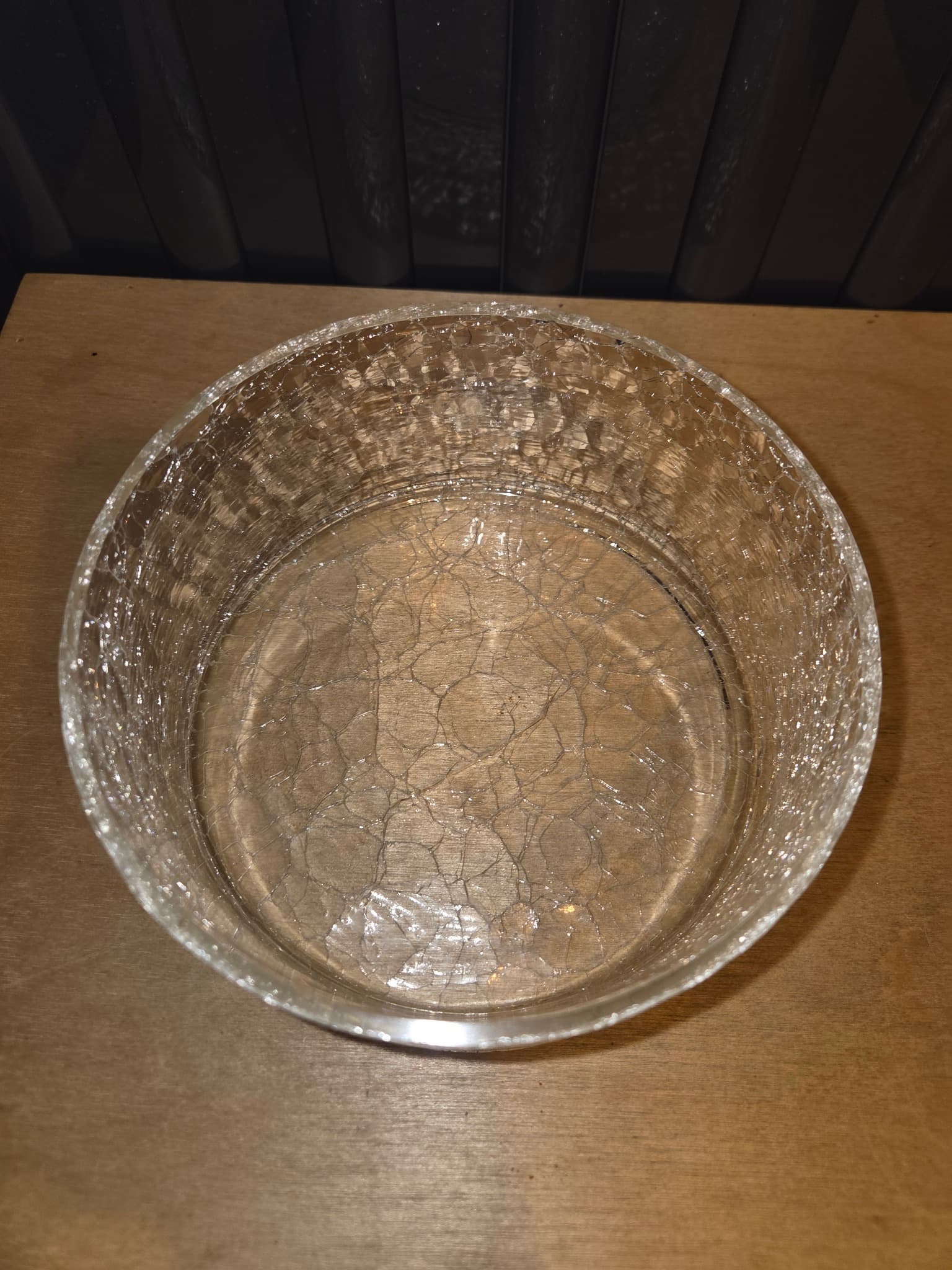 Clear Crackle Glass Decorative Bowl — photo 2 of 2