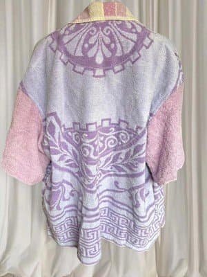 Vintage 90s Terry Cloth Beach Cover-Up Shirt - Purple Reign — photo 4 of 8