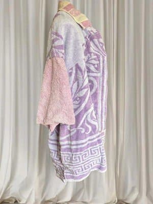 Vintage 90s Terry Cloth Beach Cover-Up Shirt - Purple Reign — photo 5 of 8
