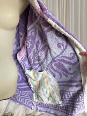 Vintage 90s Terry Cloth Beach Cover-Up Shirt - Purple Reign — photo 7 of 8