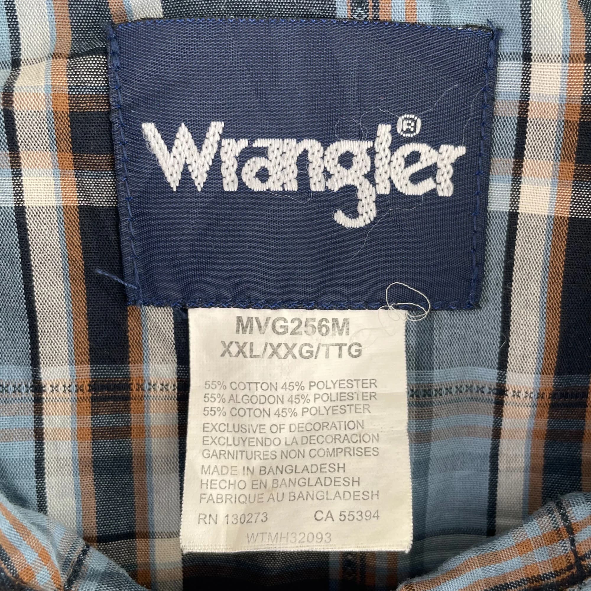 Wrangler Men's XXL Plaid Western Snap Button Long Sleeve Shirt MVG256M — photo 2 of 9