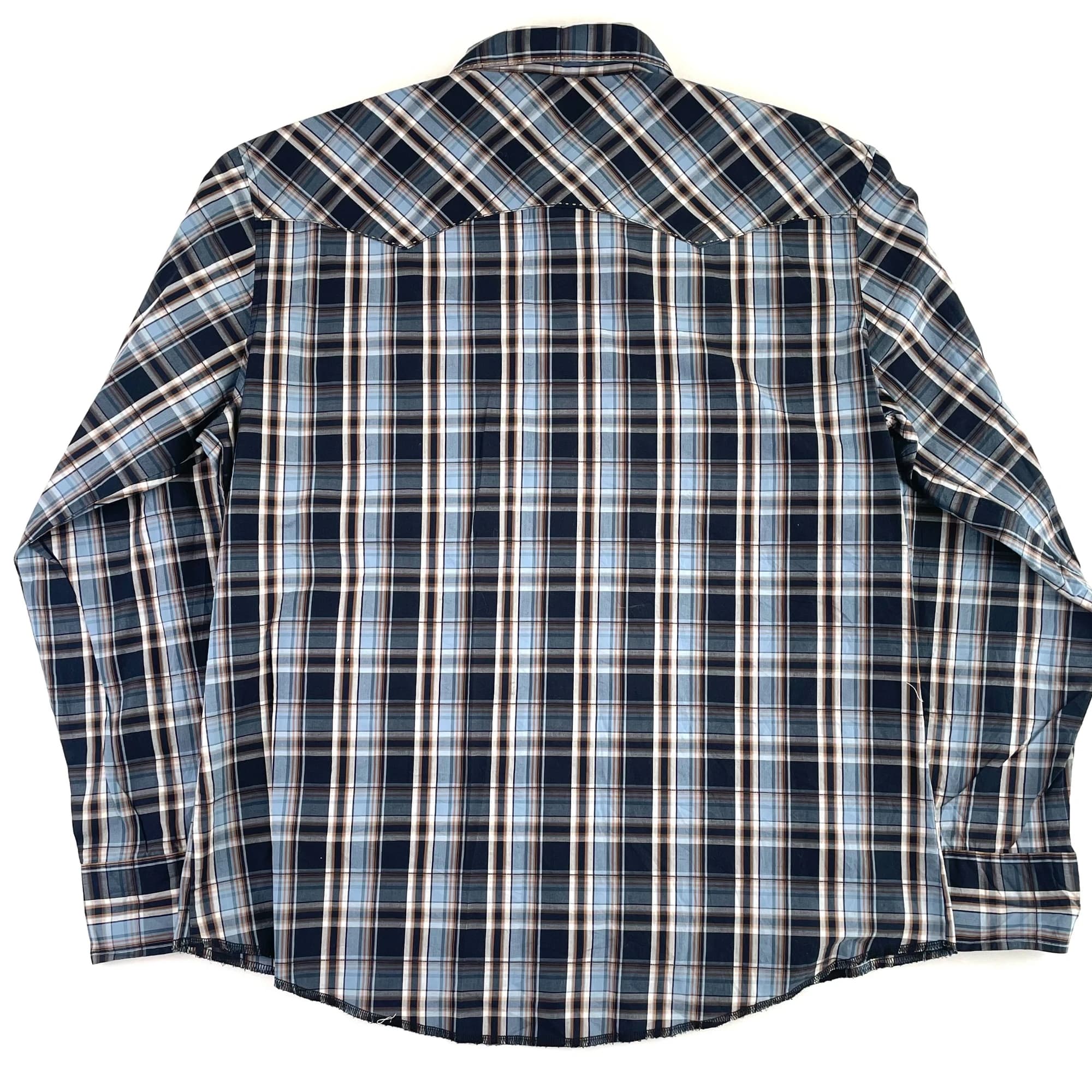 Wrangler Men's XXL Plaid Western Snap Button Long Sleeve Shirt MVG256M — photo 6 of 9