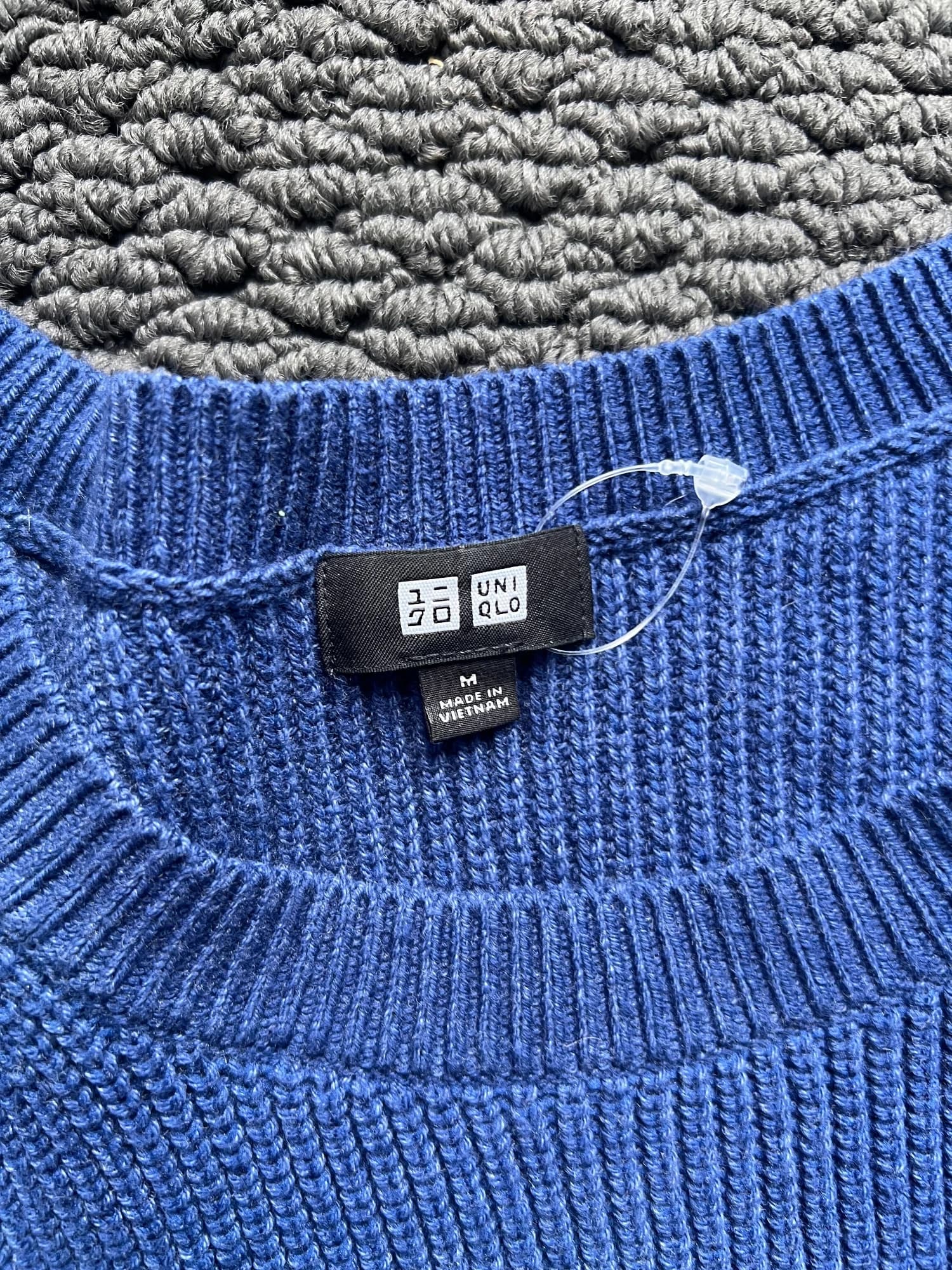 UNIQLO Royal Blue Knit Sweater Vest M - Essential Layering Piece! — photo 2 of 2
