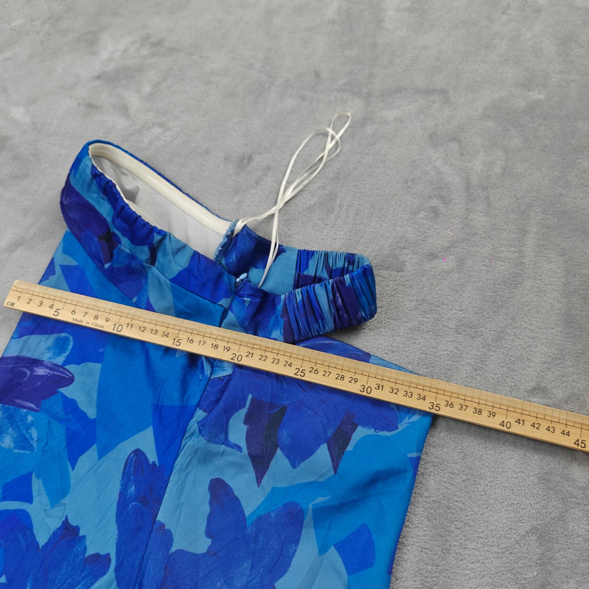 Billy J Blue Floral Strapless Dress Size 6 — photo 4 of 7