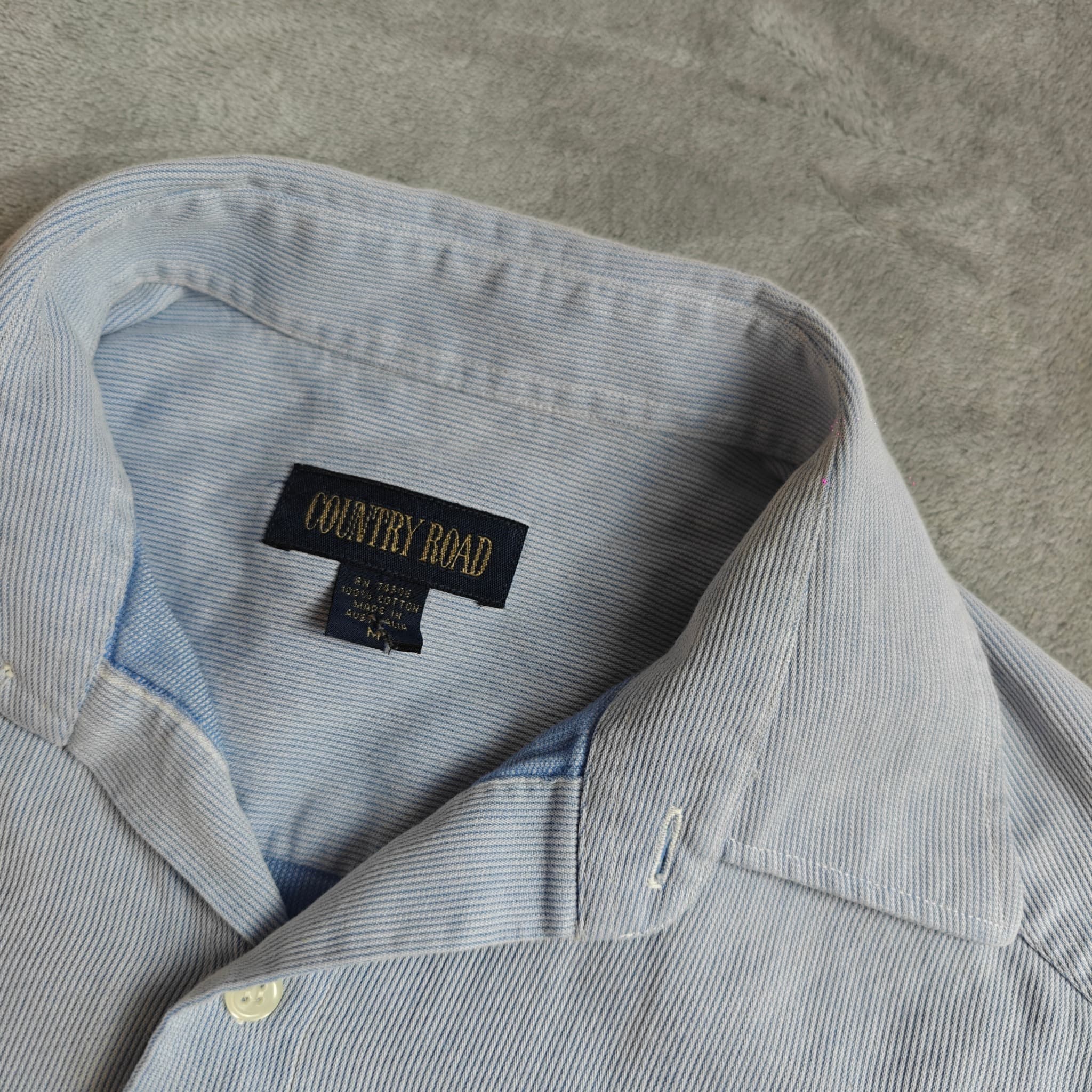 Country Road Men's Long Sleeve Button-Up Shirt Light Blue Size M — photo 2 of 8
