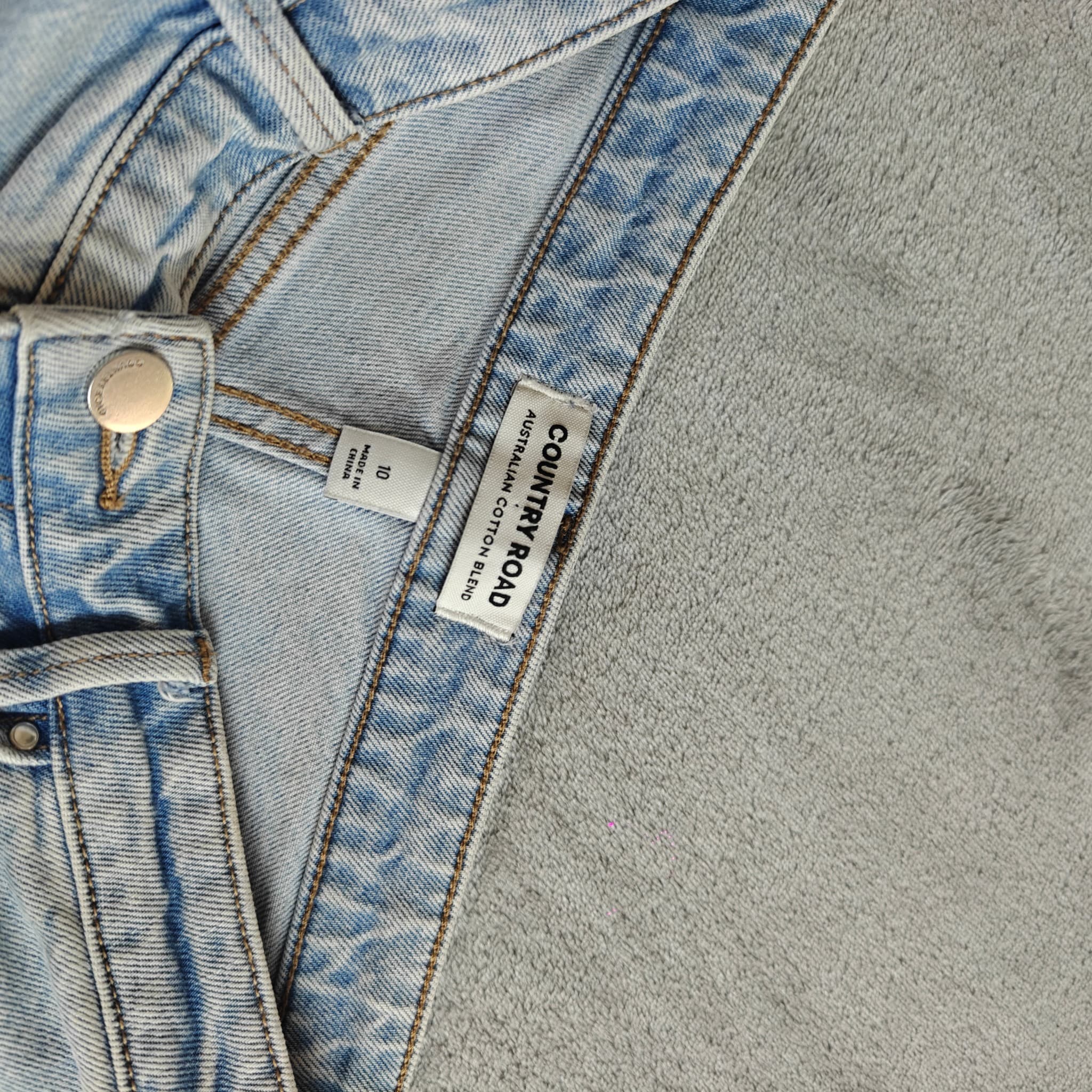Country Road Women's High Waist Straight Leg Jeans Light Blue Size 10 — photo 3 of 9