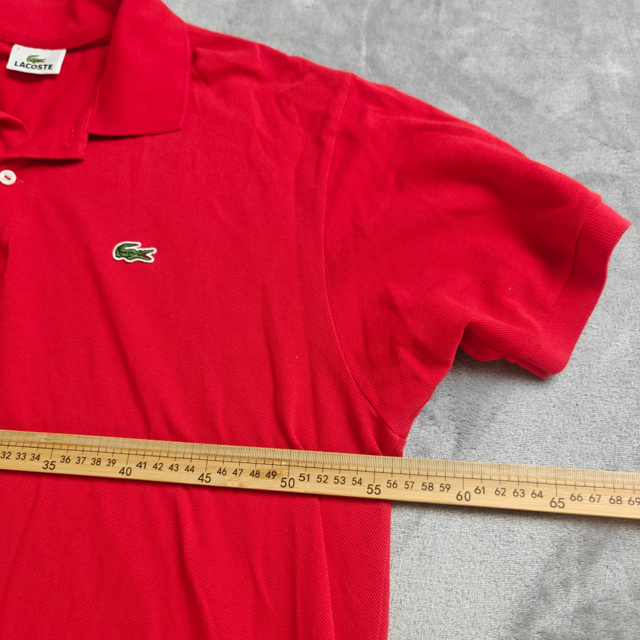 Lacoste Classic Fit L.12.12 Polo Shirt Men's Size 7 Red Cotton — photo 5 of 6