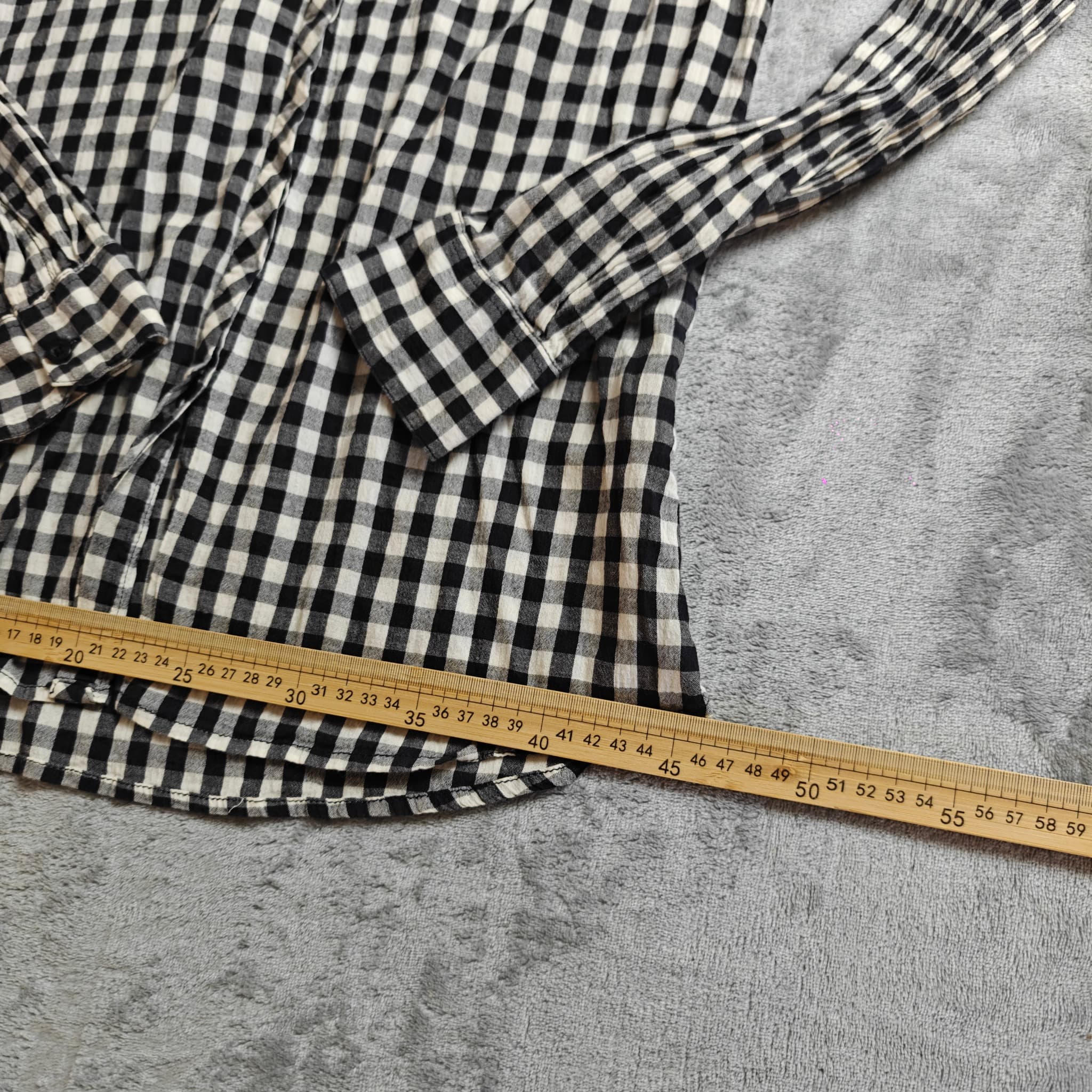 Maison Scotch Women's Black & White Gingham Button-Down Shirt Size 4 — photo 4 of 7