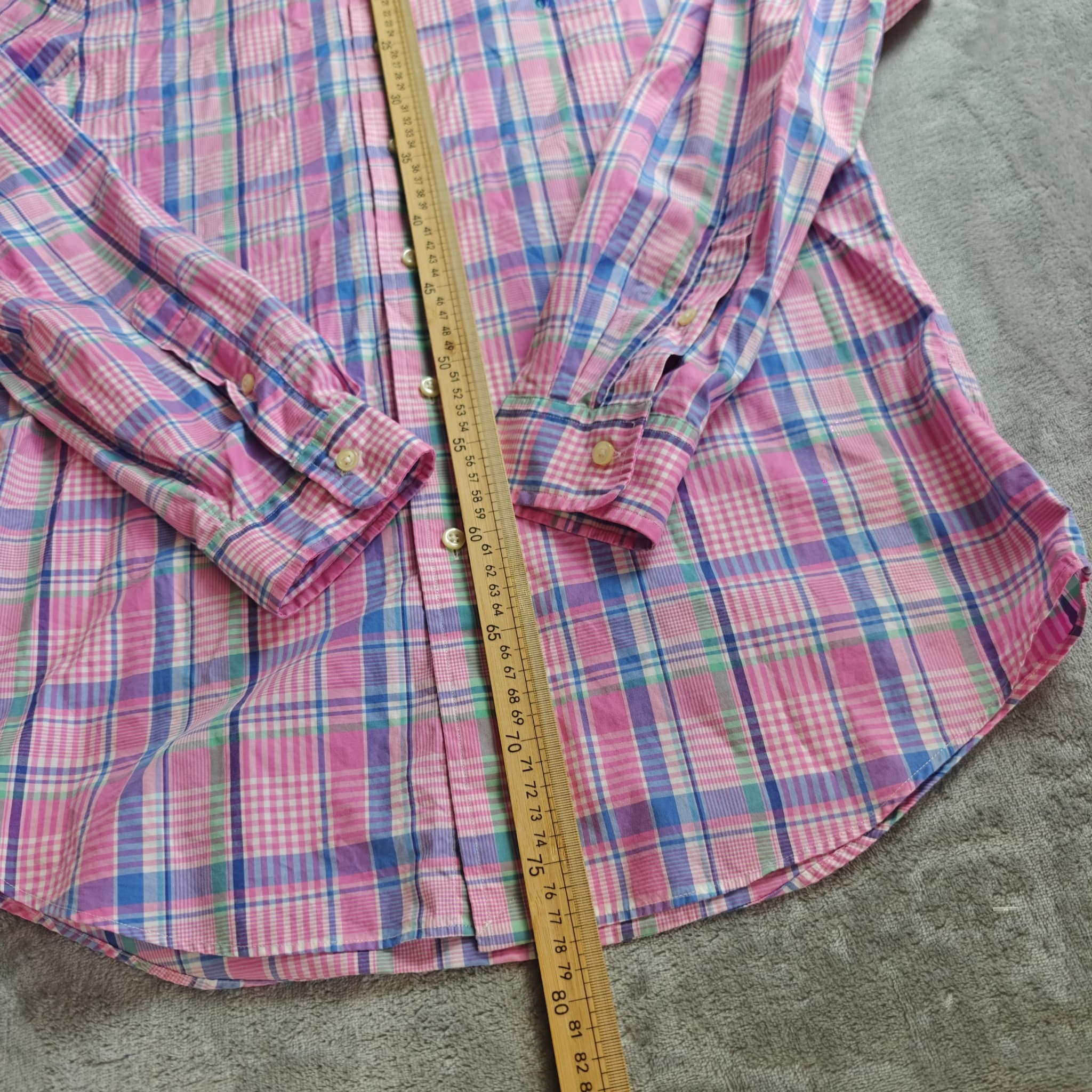 Ralph Lauren Men's Custom Fit Plaid Button-Down Shirt Pink Size M — photo 4 of 7
